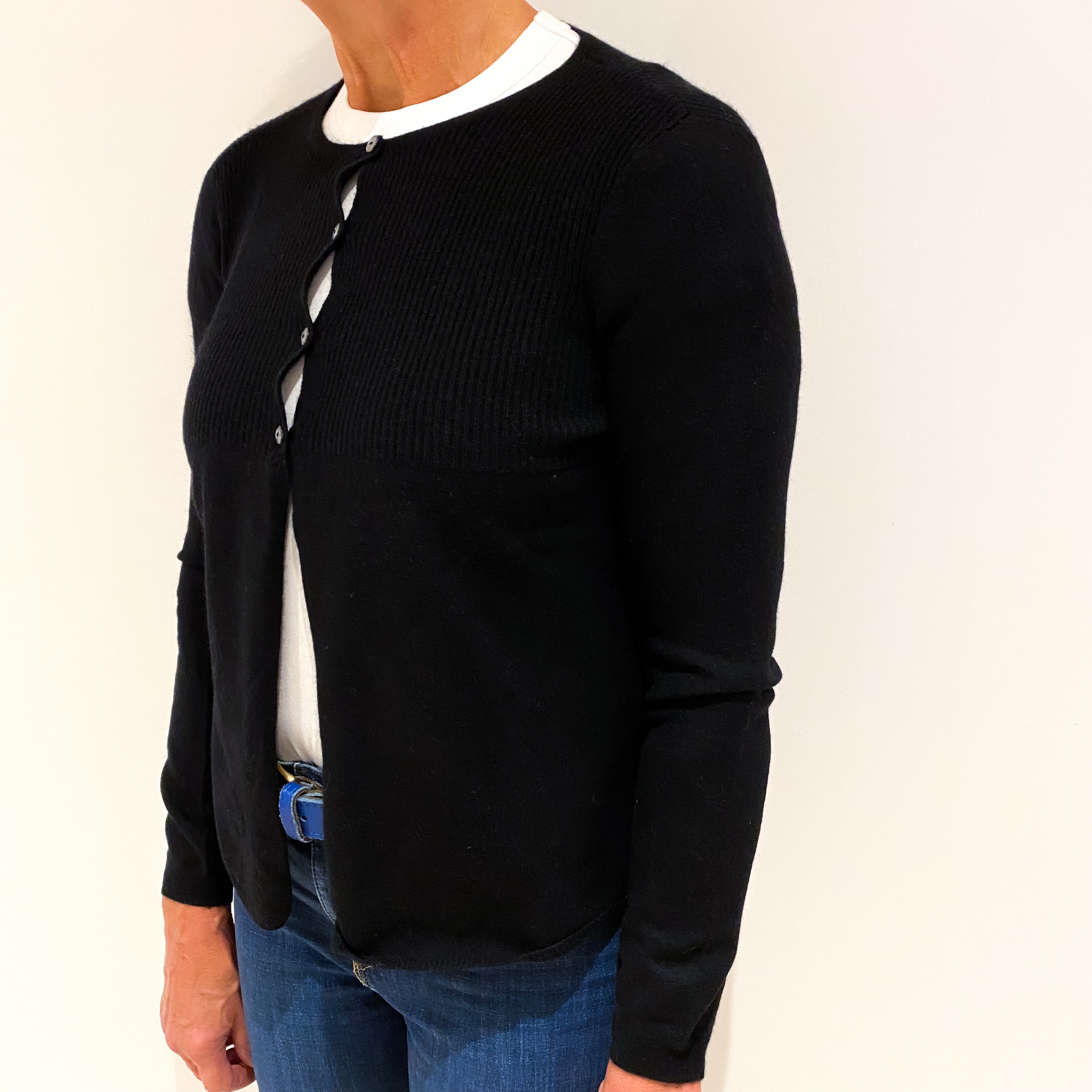 Black Cashmere Cardigan Medium