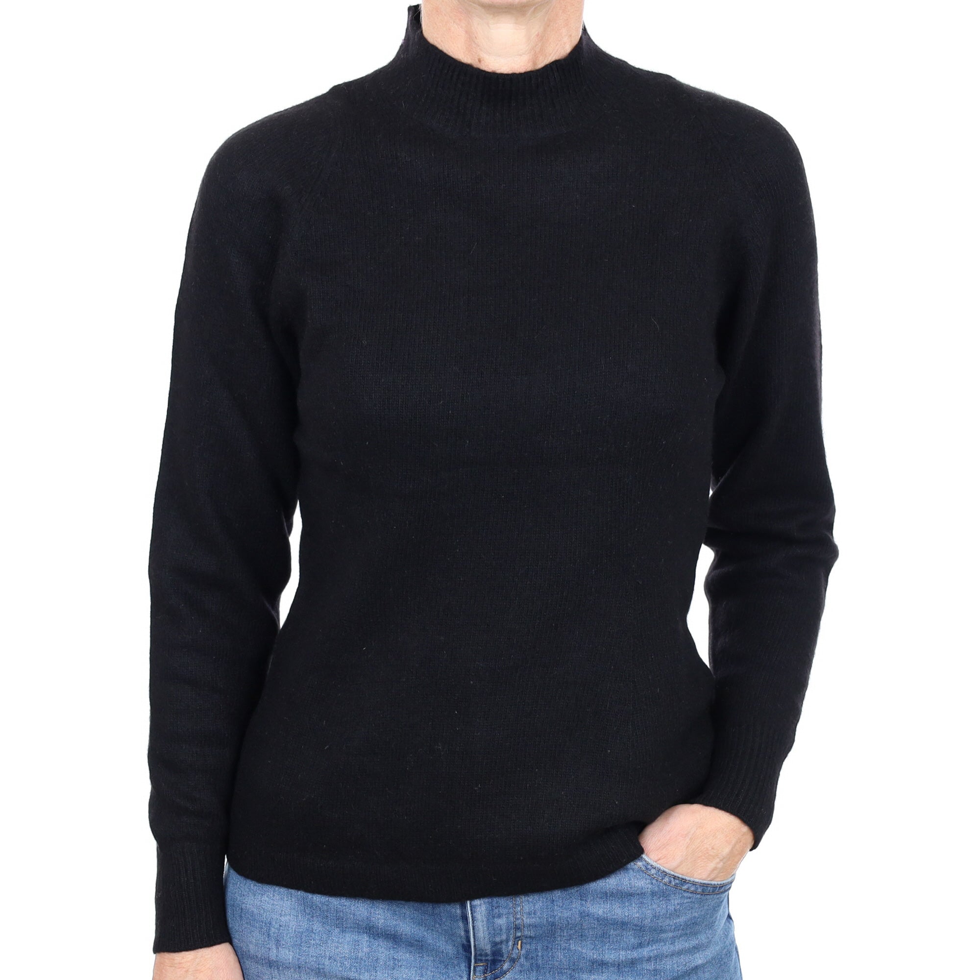 Black Cashmere Turtle Neck Jumper Small