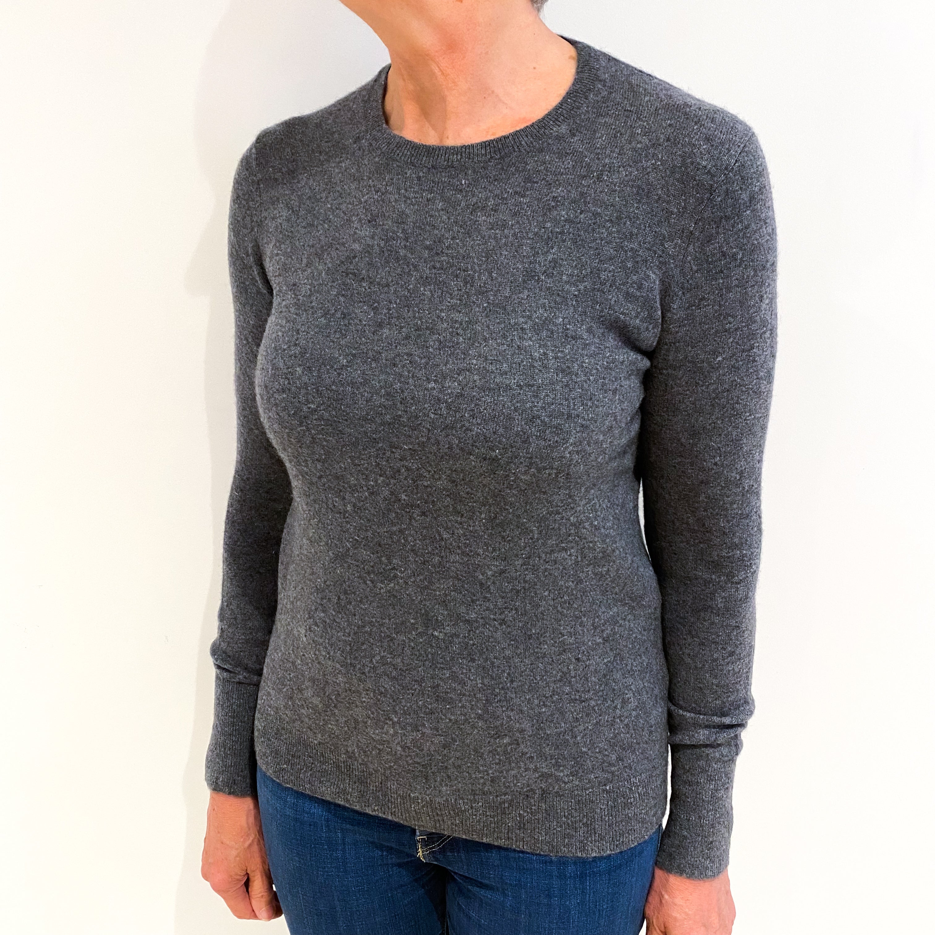 Everlane Slate Grey Cashmere Crew Neck Jumper Medium
