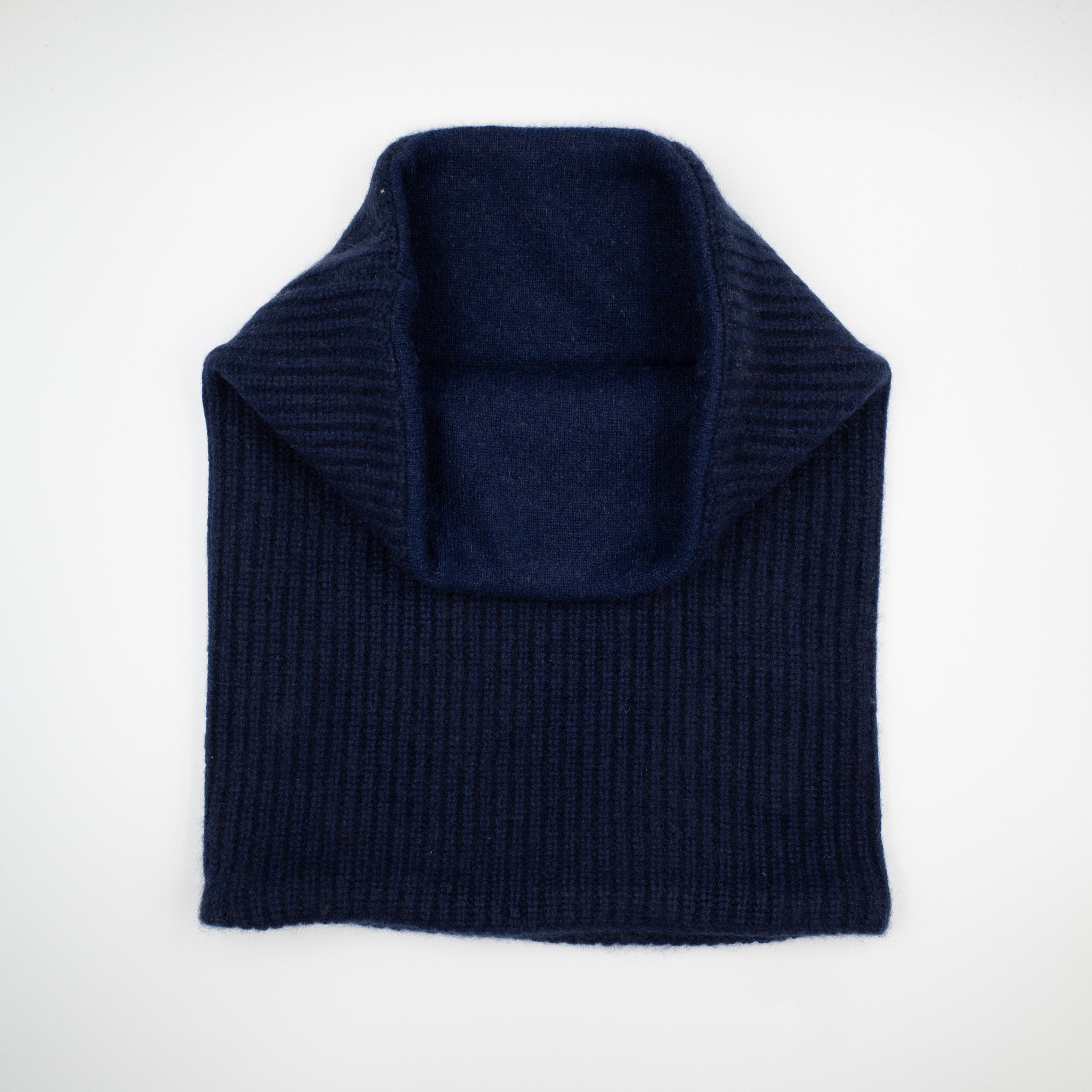 Chunky Navy Blue Luxury Double Layered Snood