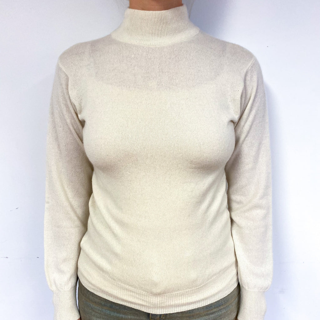 Cream Cashmere Turtle Neck Jumper Small