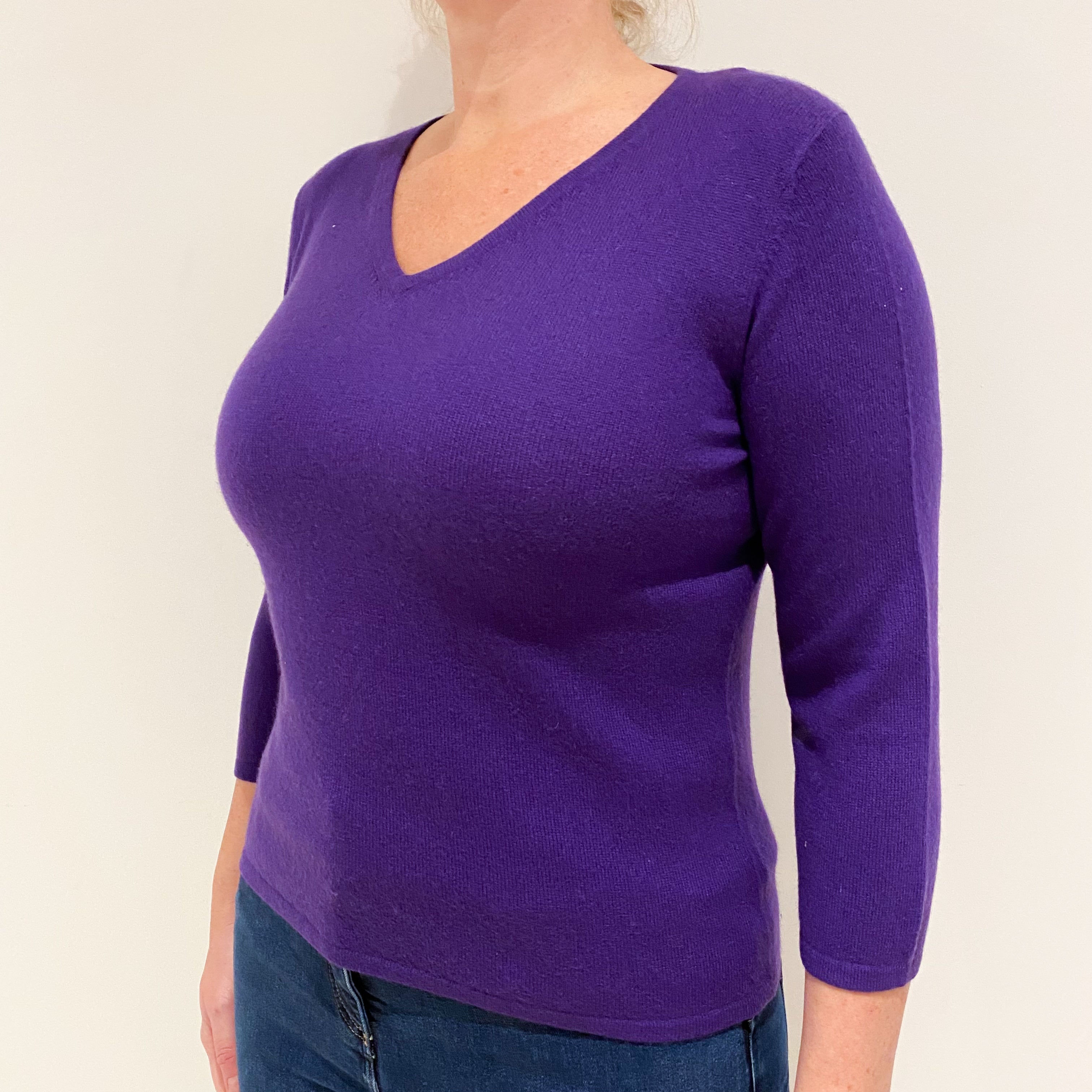 Pansy Cashmere V-Neck Jumper Large
