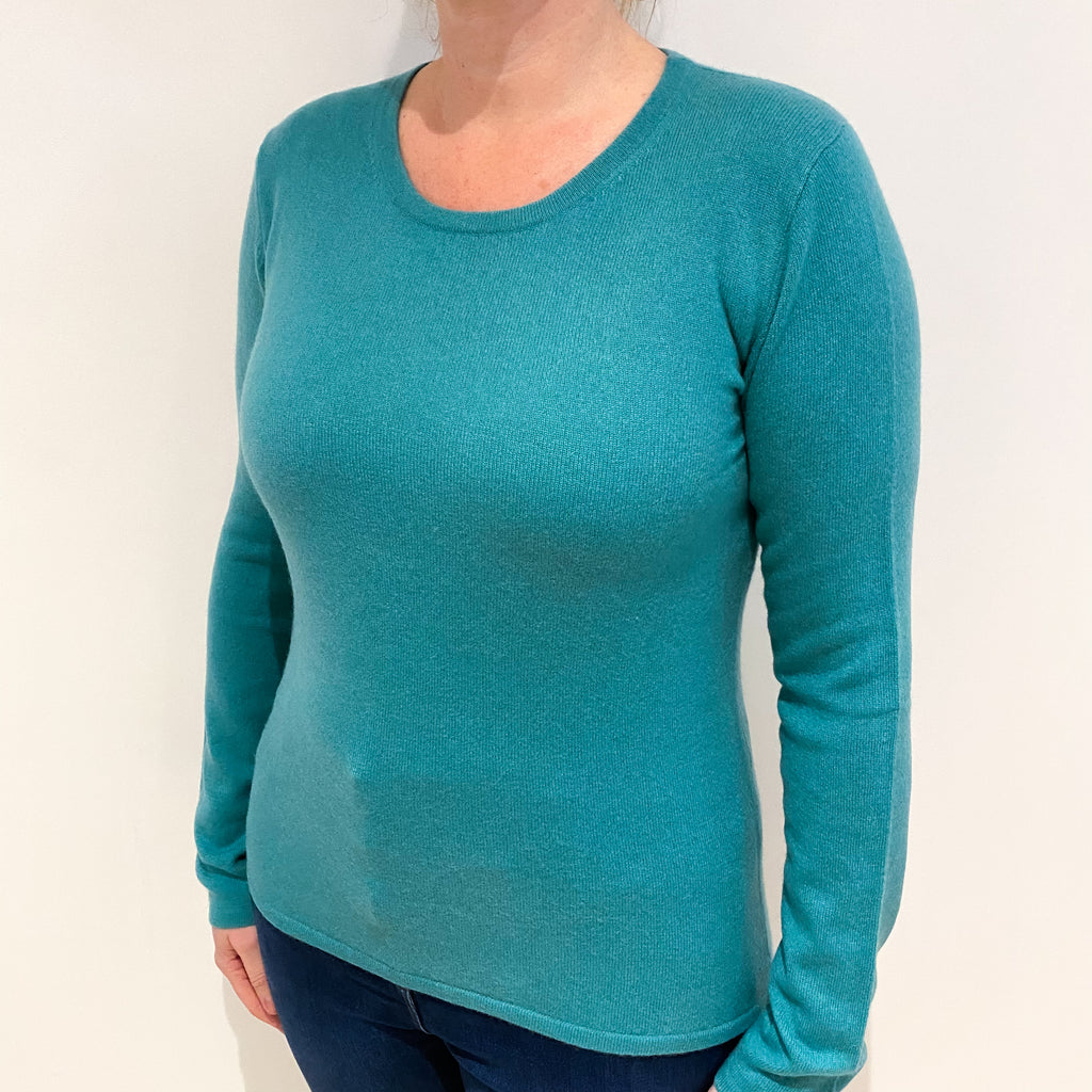 Sea Foam Green Cashmere Crew Neck Jumper Large