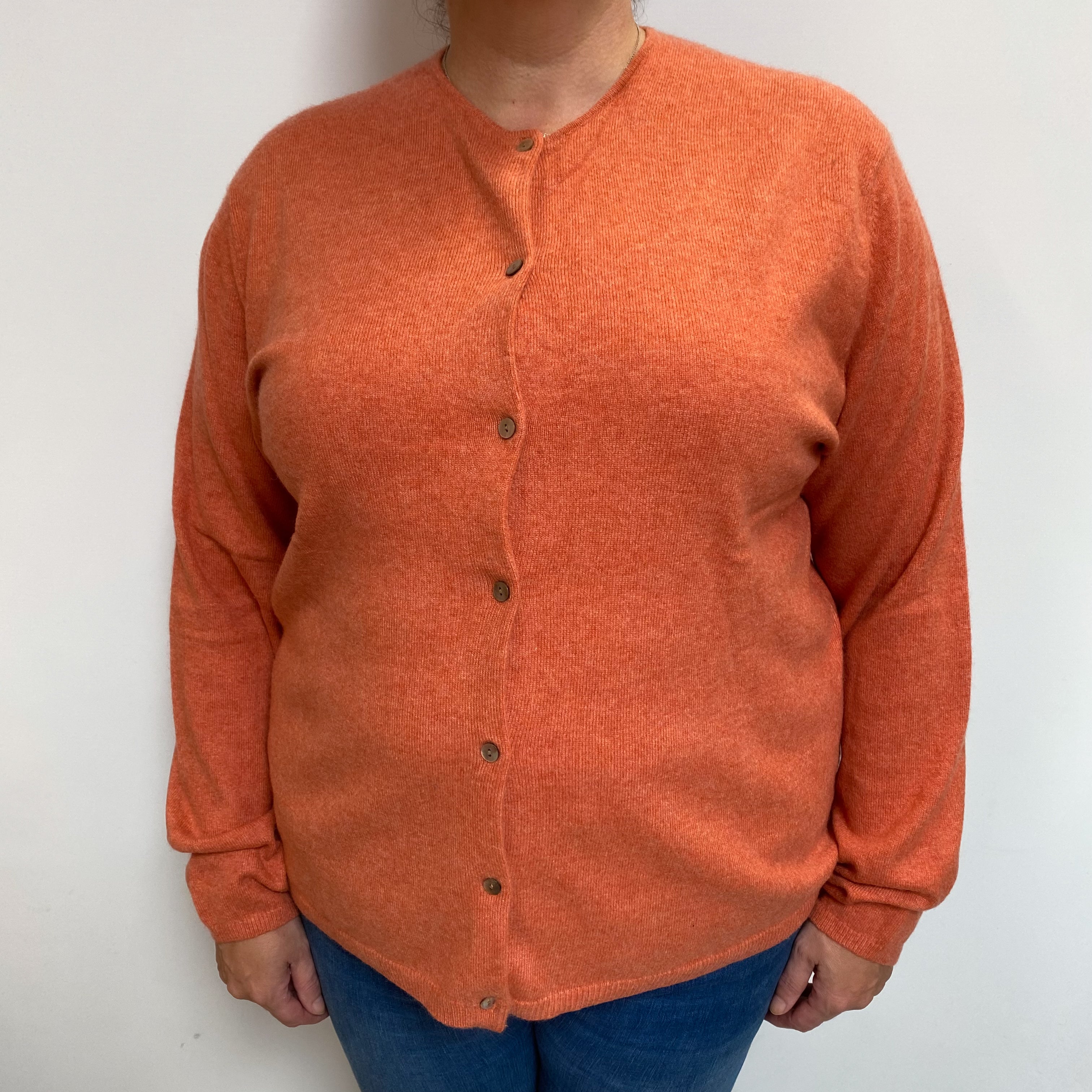 Orange Soda Cashmere Cardigan Extra Large