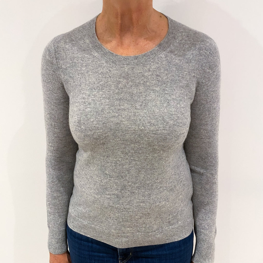 Smoke Grey Cashmere Crew Neck Jumper Medium