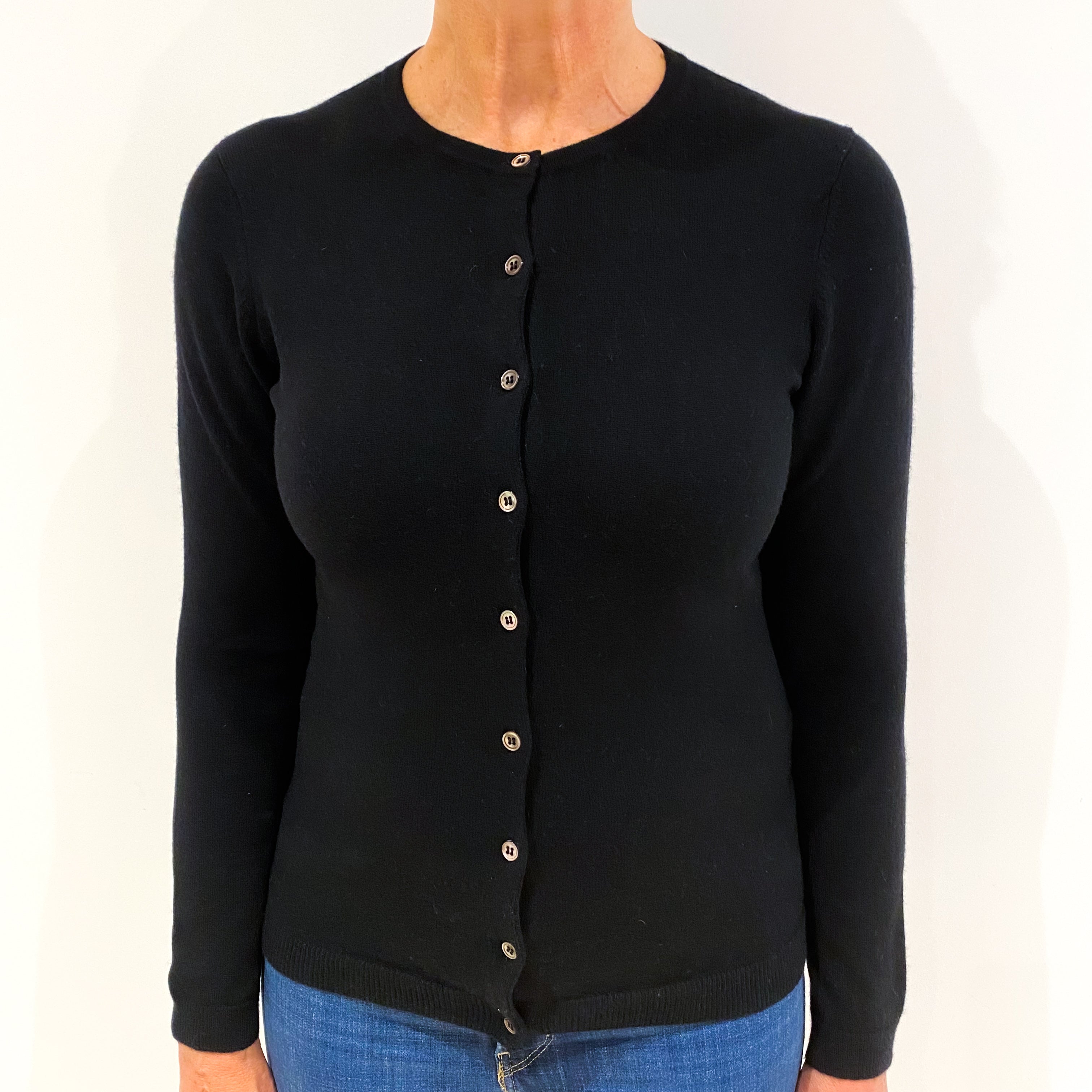 Black Cashmere Cardigan Medium