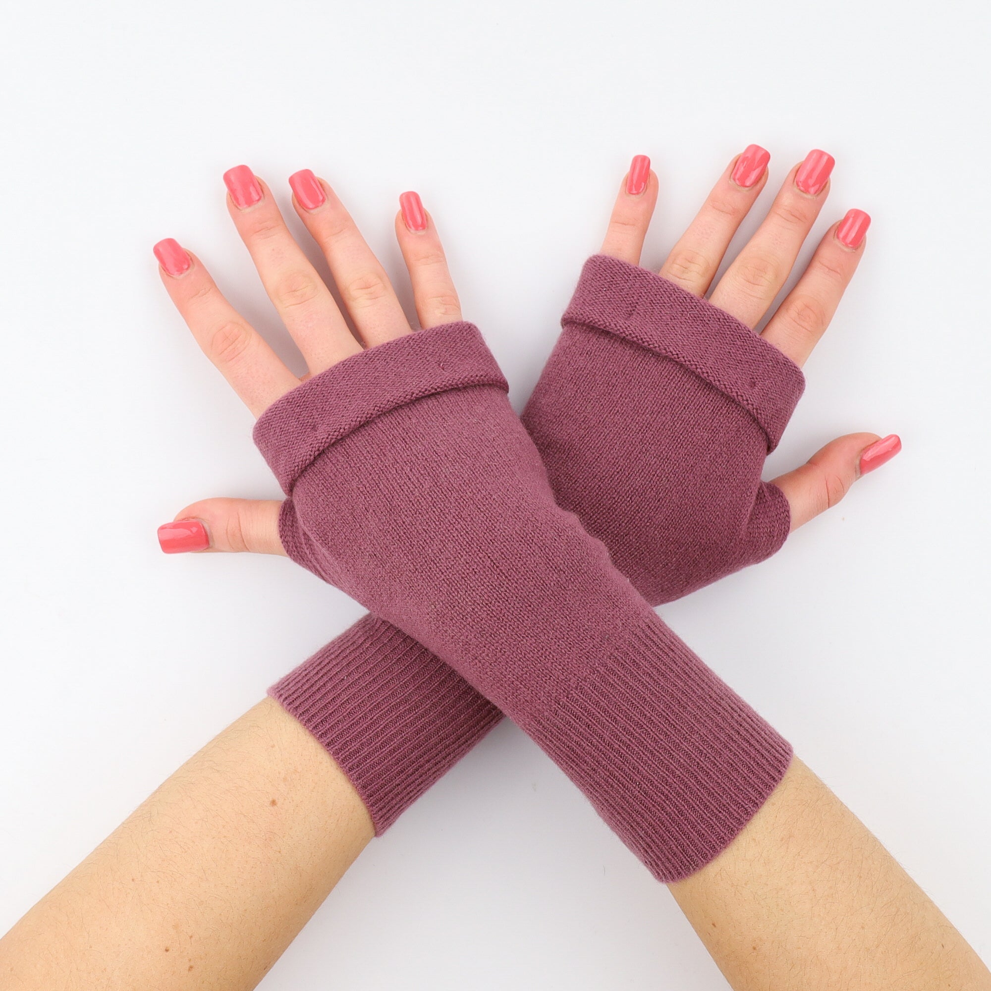 Byzantium Purple Fingerless Gloves