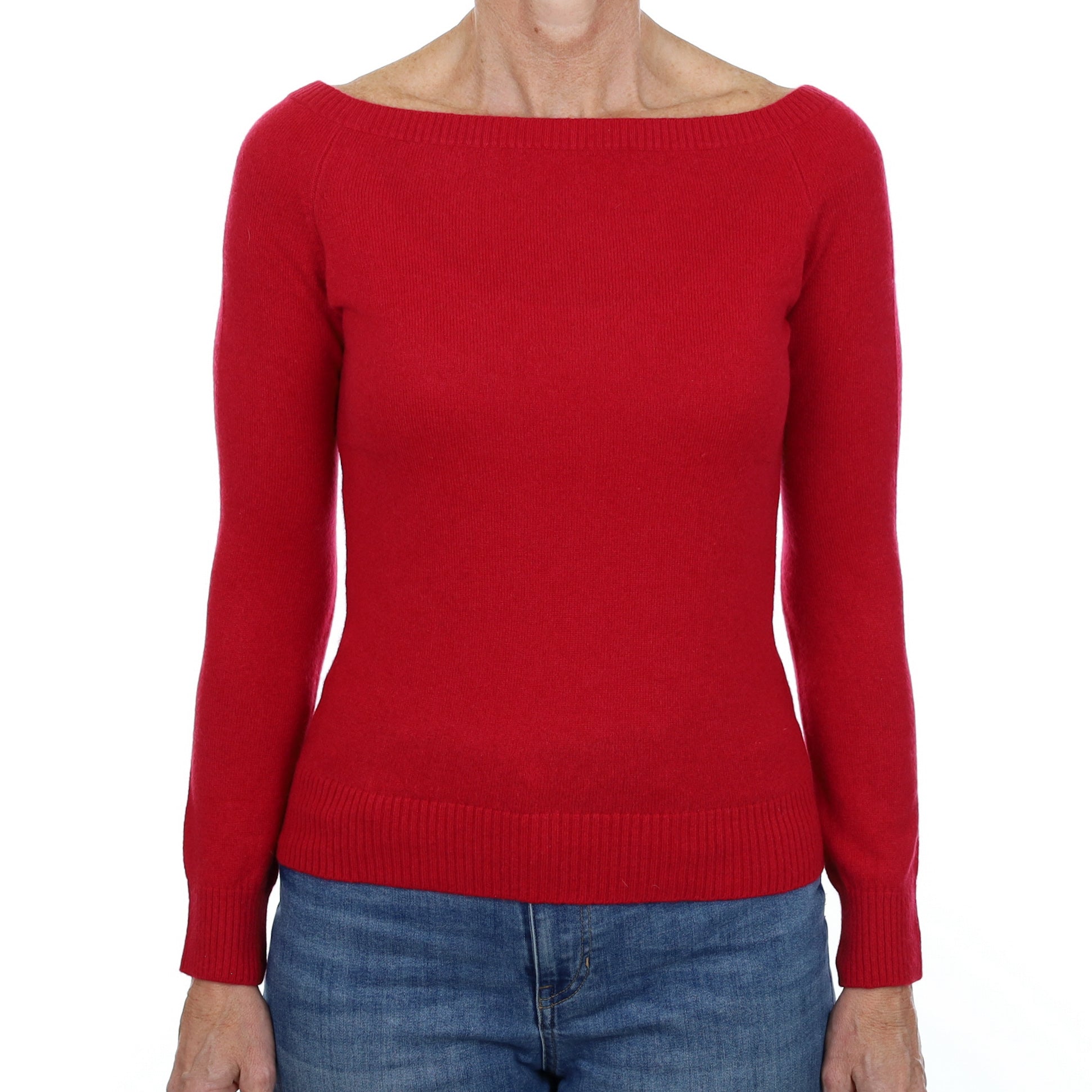 Cherry Pink Cashmere Crew Neck Jumper Small