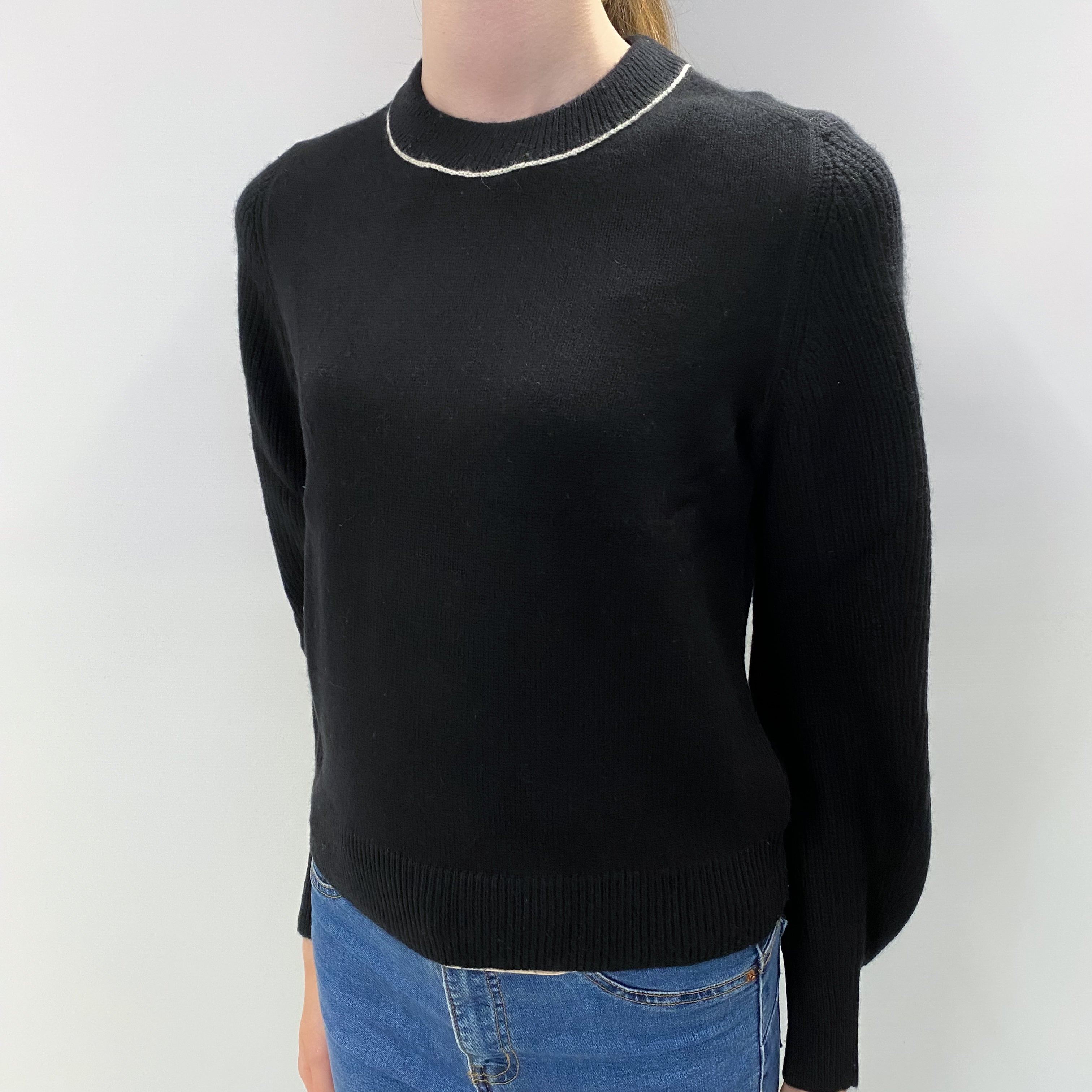 Rag And Bone Black Cashmere Crew Neck Jumper Extra Small