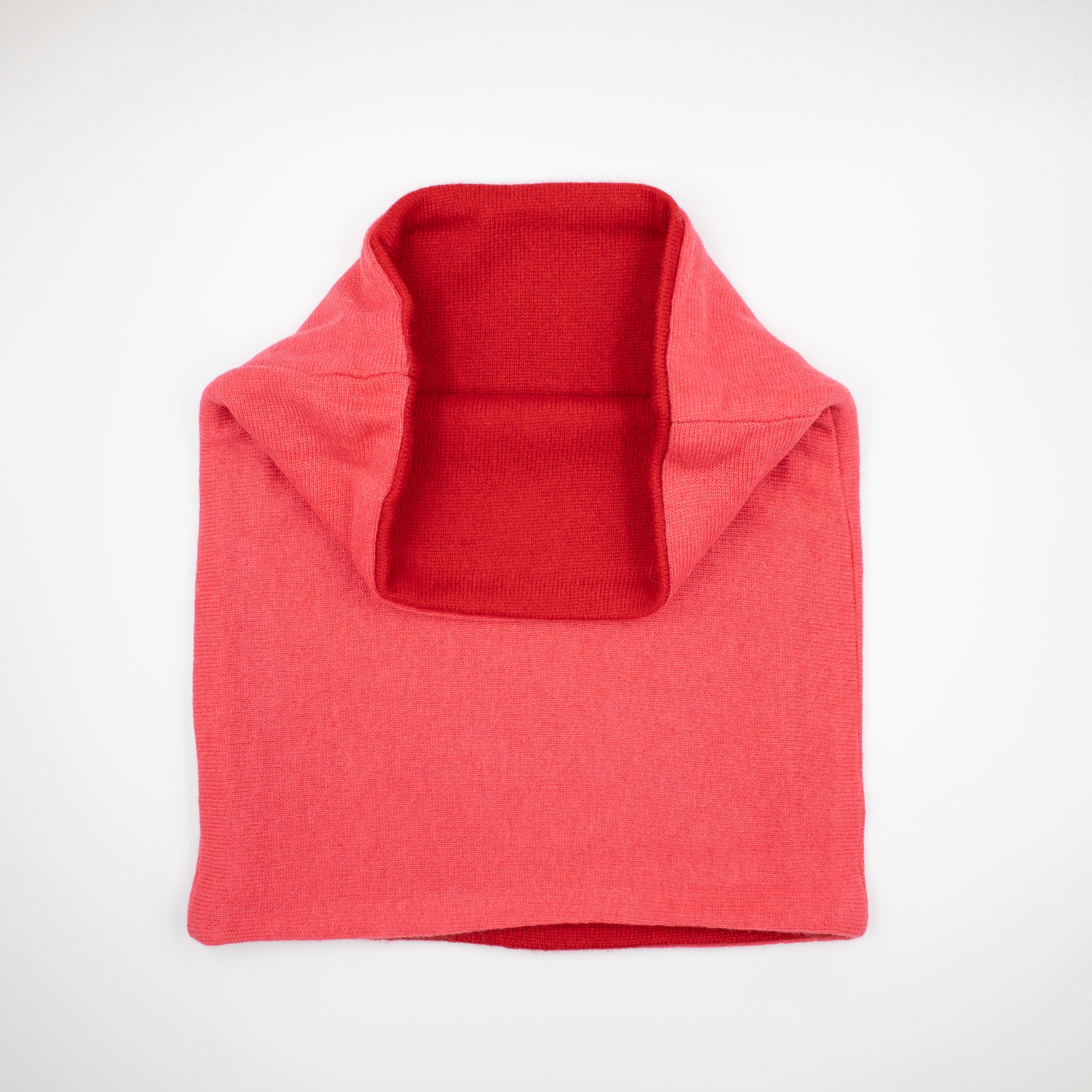 Strawberry Pink and Red Luxury Double Layered Snood