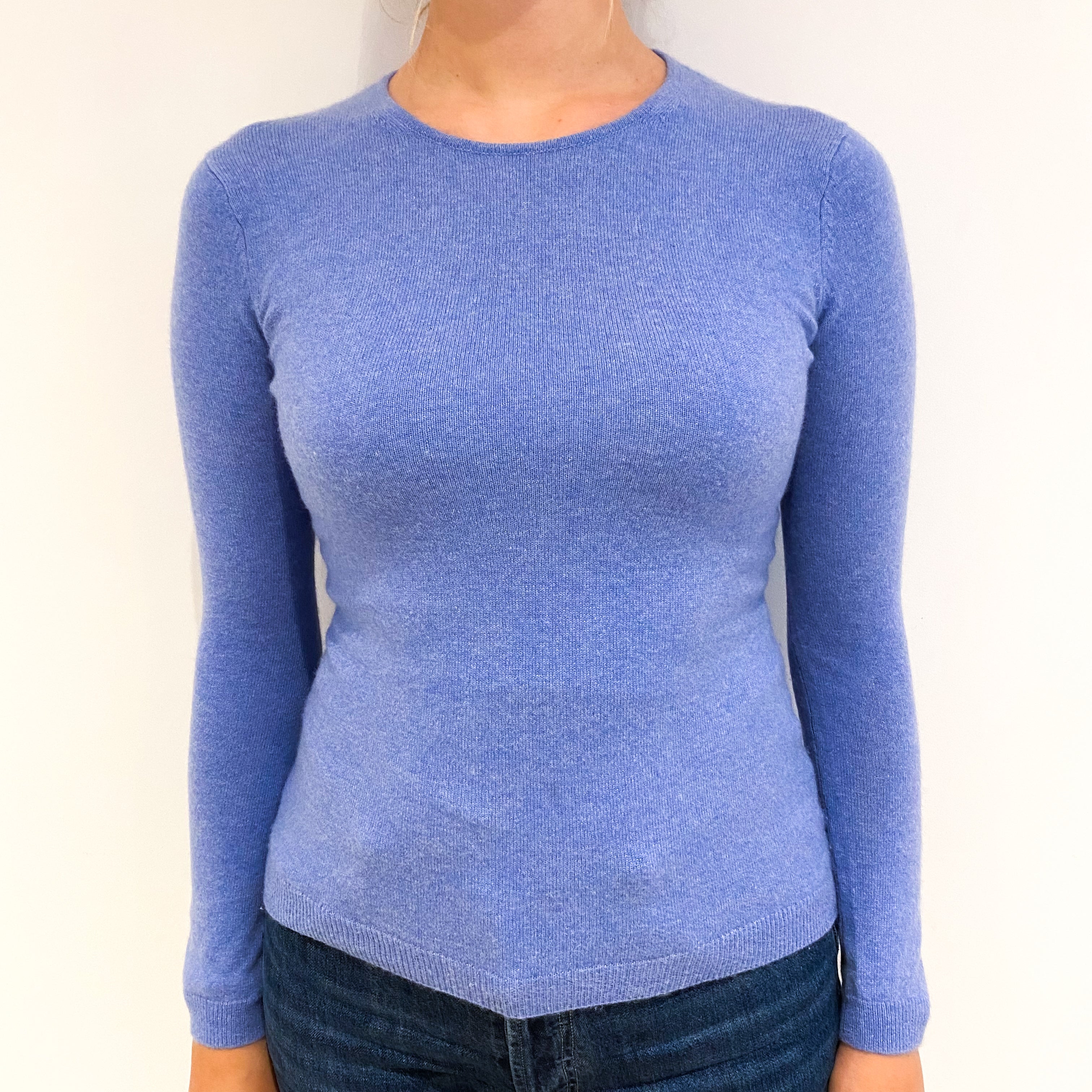 Sky Blue Cashmere Crew Neck Jumper Small