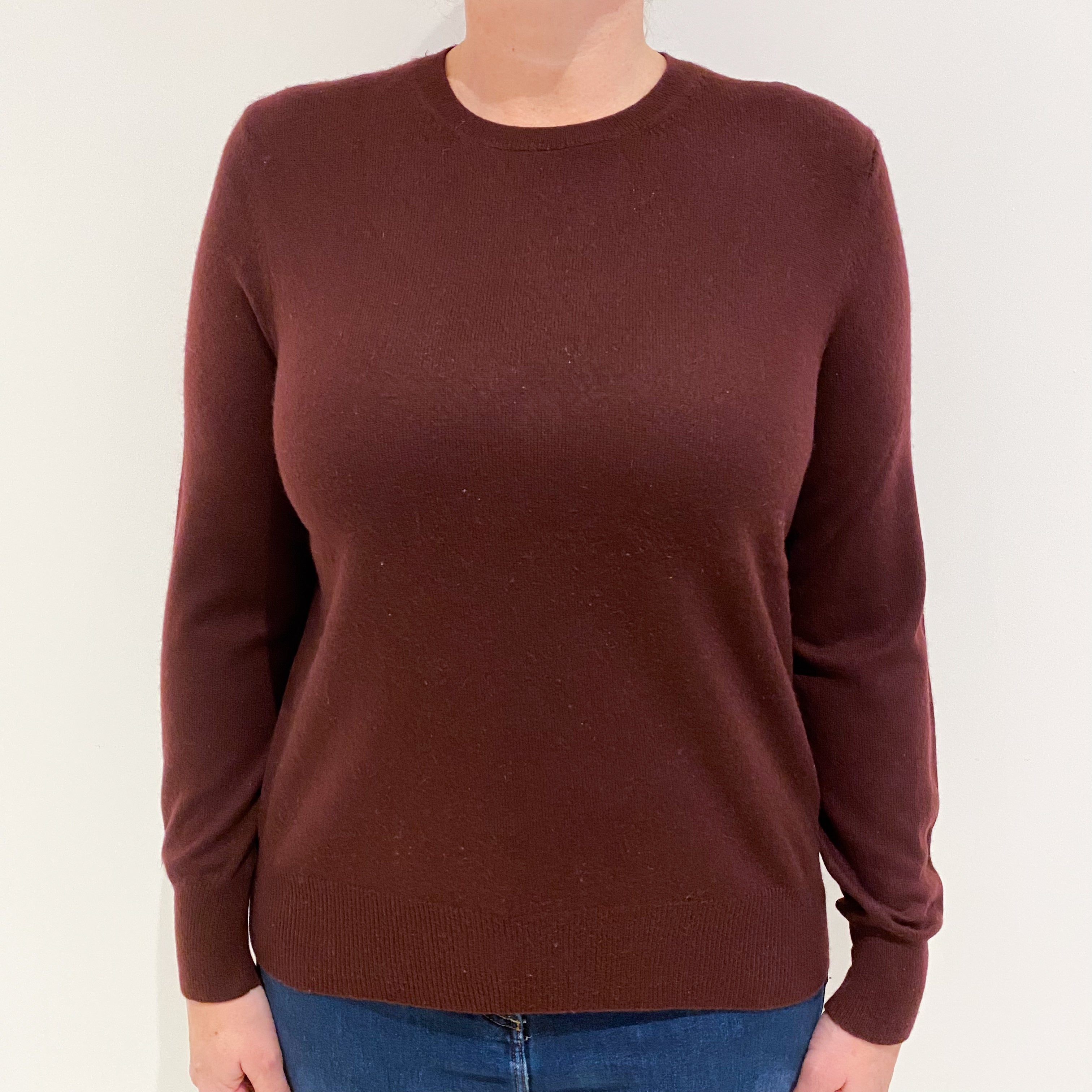Mulberry Purple Cashmere Crew Neck Jumper Large