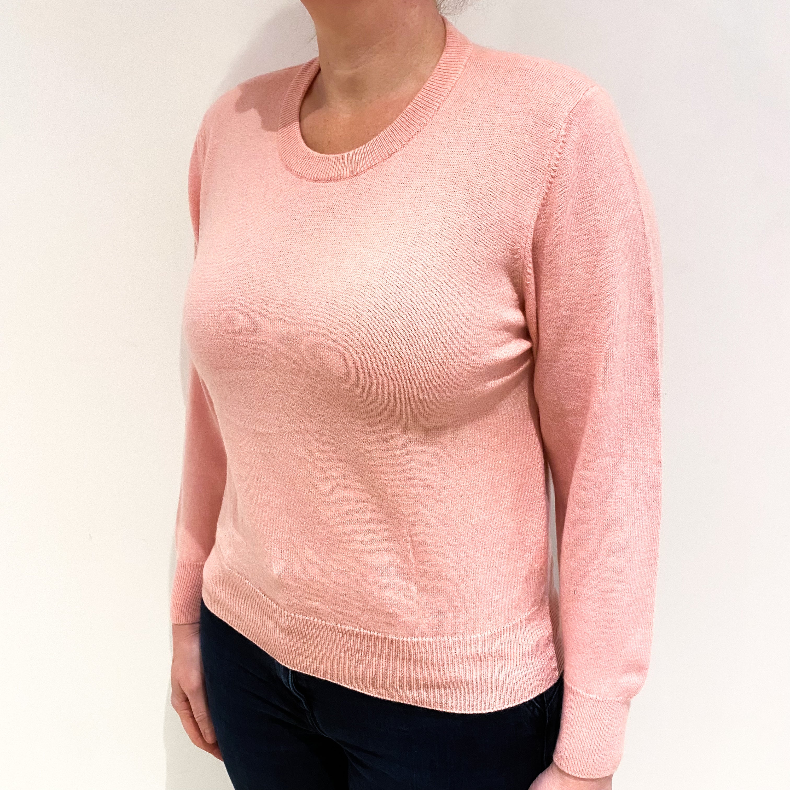 Sugar Mouse Pink Cashmere Crew Neck Jumper Large