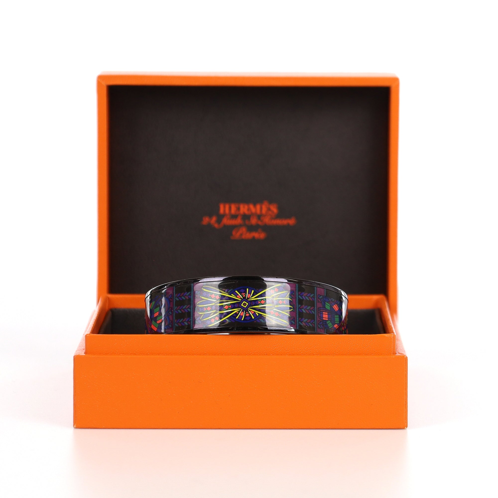 Pristine Boxed Hermès Enamel Bangle Bracelet Medium