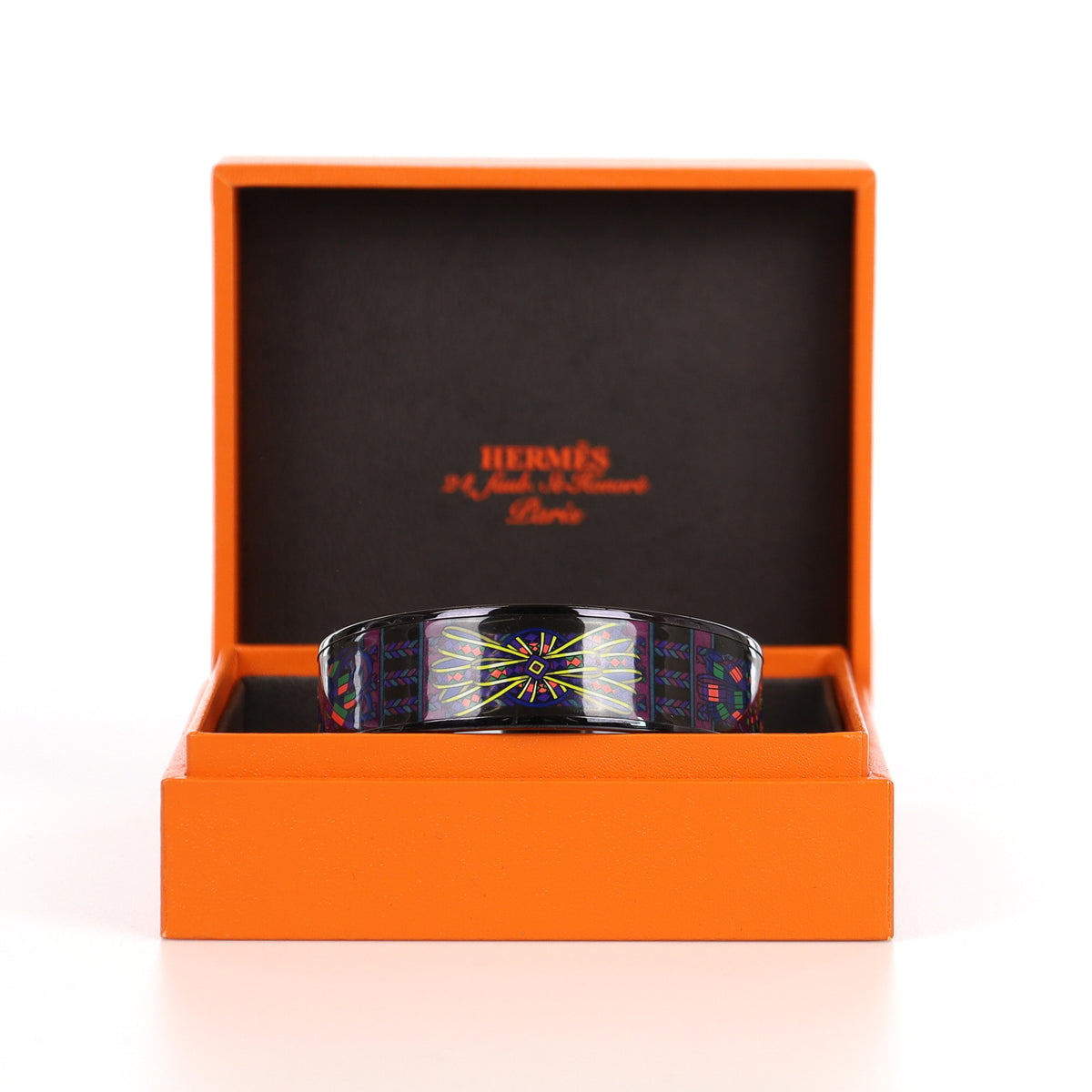 Pristine Boxed Hermès Enamel Bangle Bracelet Medium