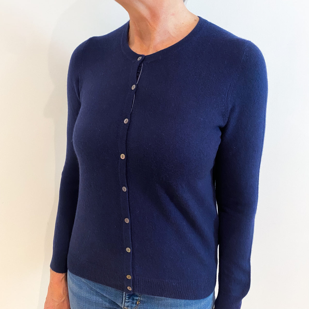 Midnight Blue Cashmere Cardigan Medium