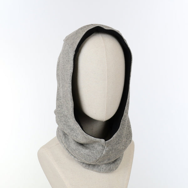 Grey and Black Luxury Reversible Cashmere Hood Unisex