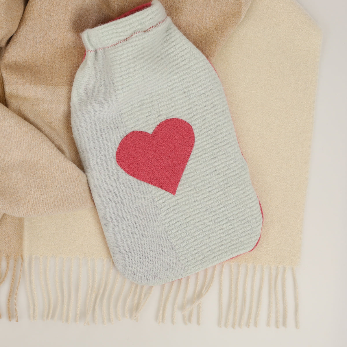 Opal and Pink Cashmere Large Hot Water Bottle