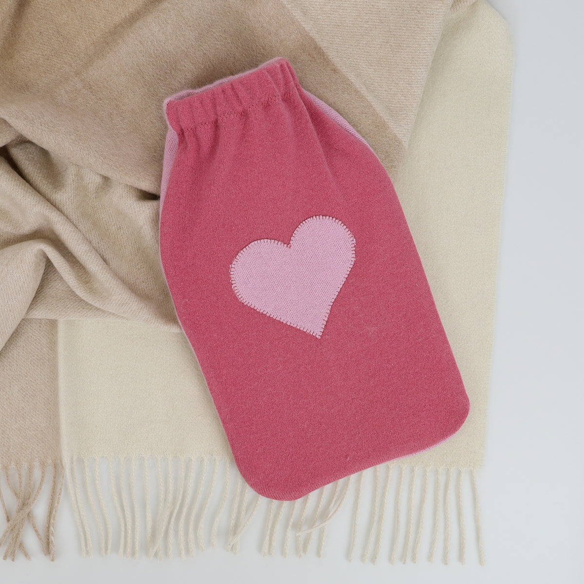 Rouge Pink Cashmere Large Hot Water Bottle