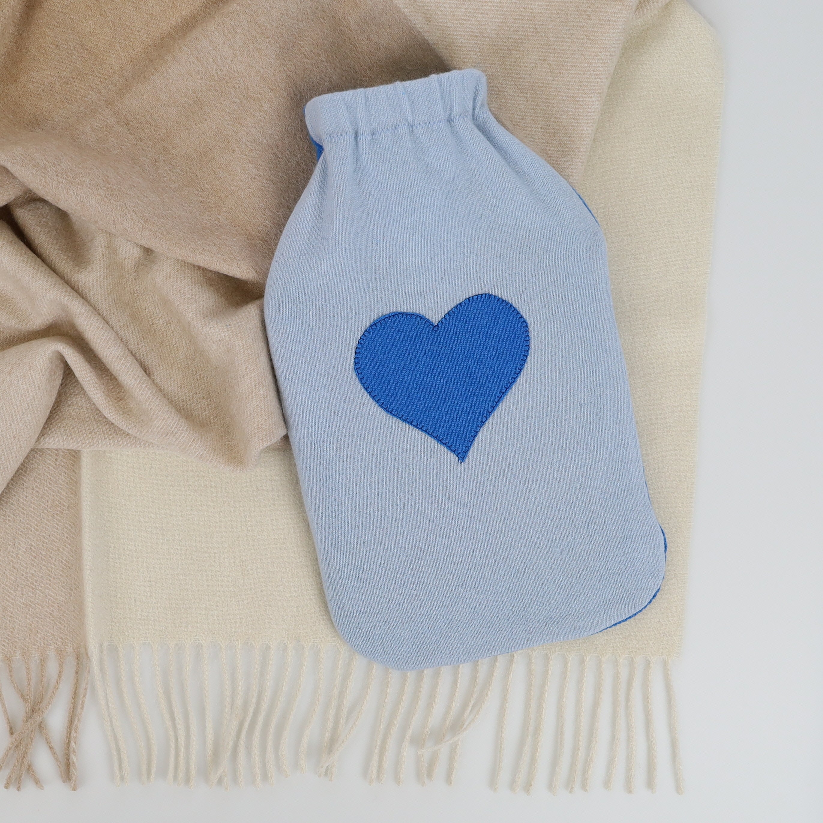 Sky Blue Cashmere Large Hot Water Bottle