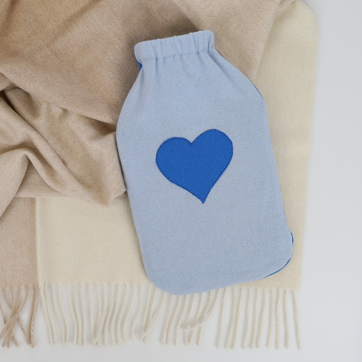 Sky Blue Cashmere Large Hot Water Bottle