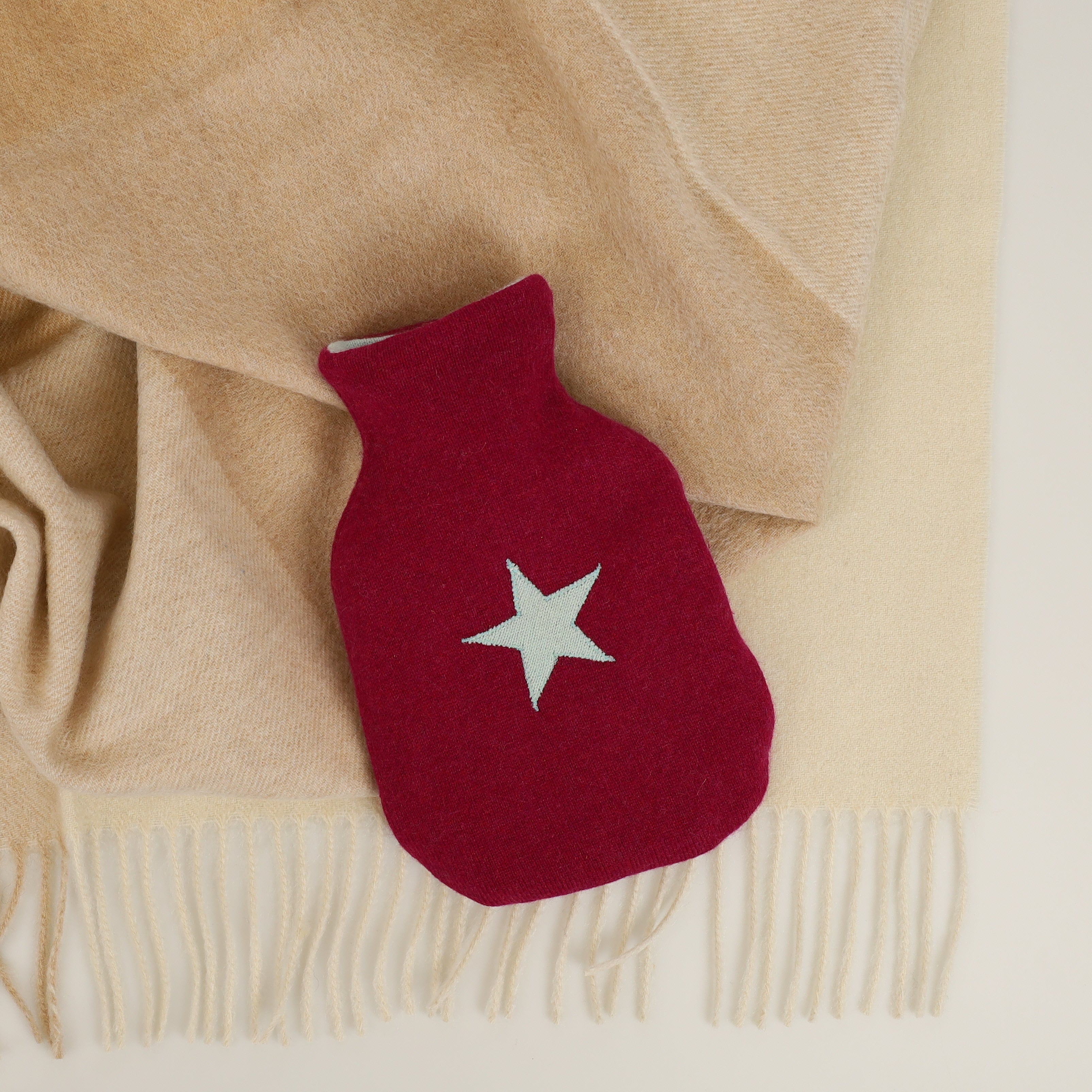 Mulberry and Mint Small Cashmere Hot Water Bottle