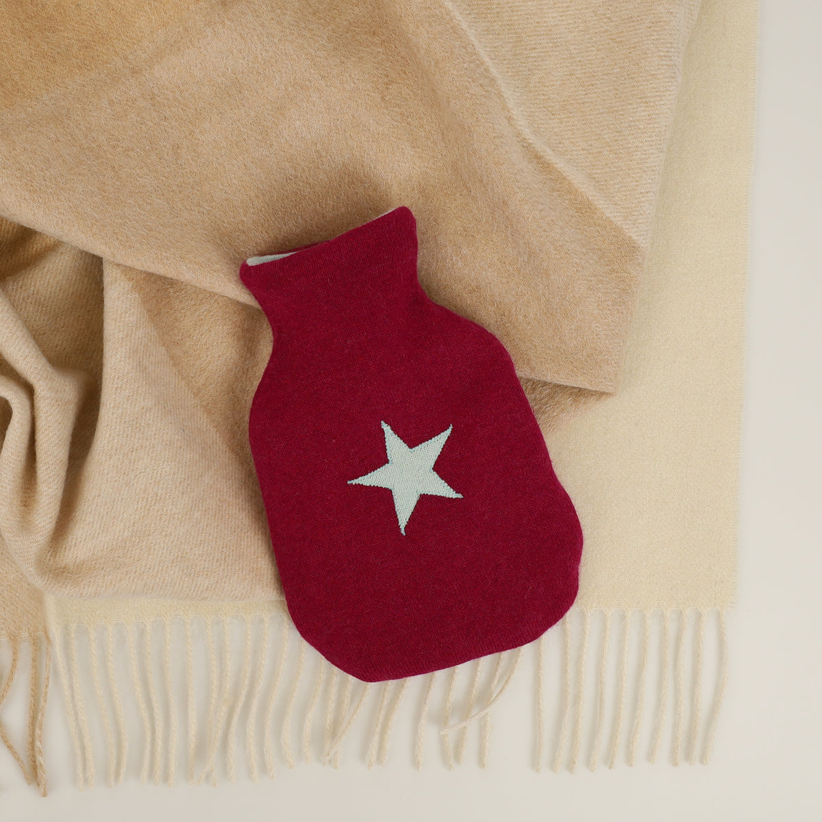 Mulberry and Mint Small Cashmere Hot Water Bottle