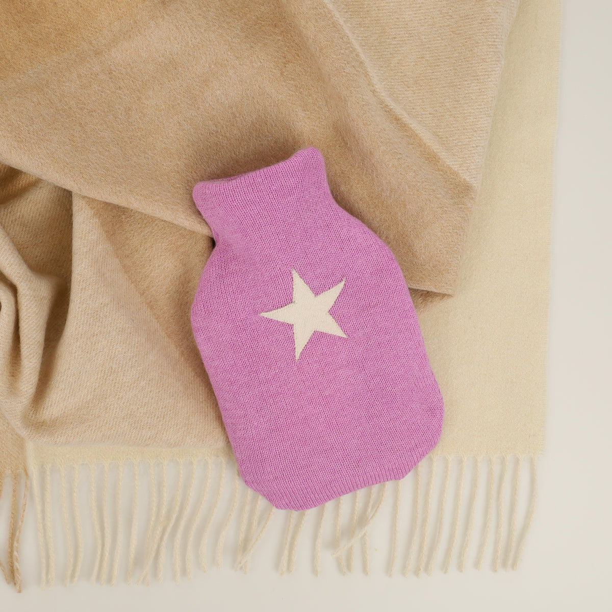 Lilac Purple Small Cashmere Hot Water Bottle
