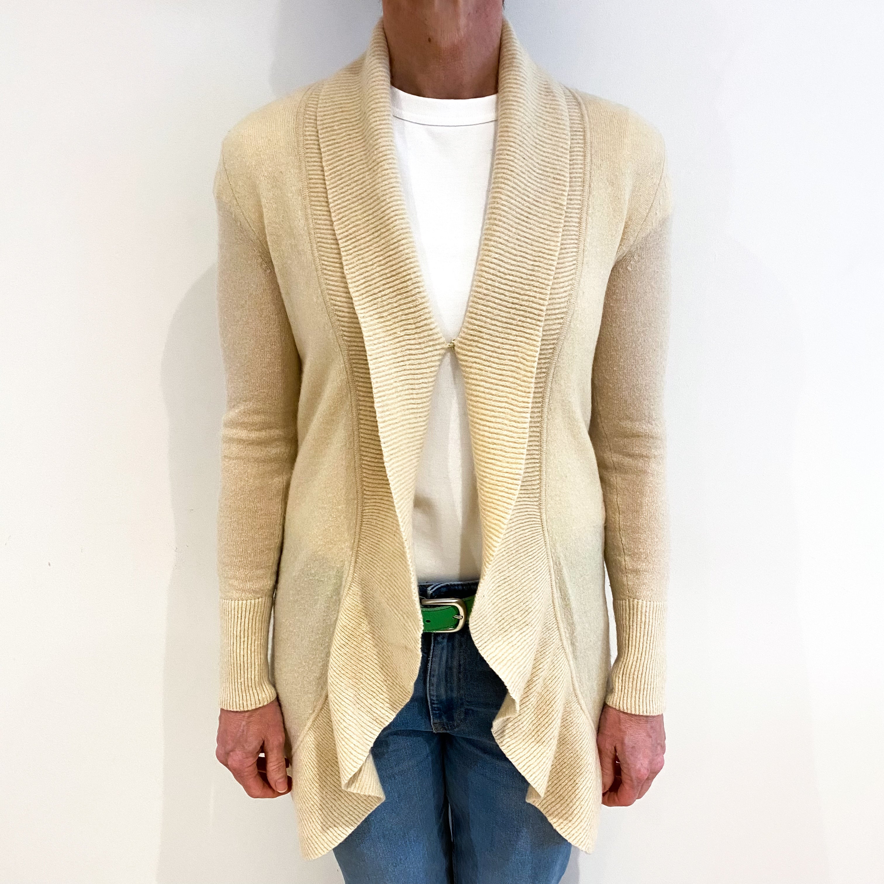 Lily Pulitzer Vanilla Beige Cashmere Shawl Neck Cardigan Small