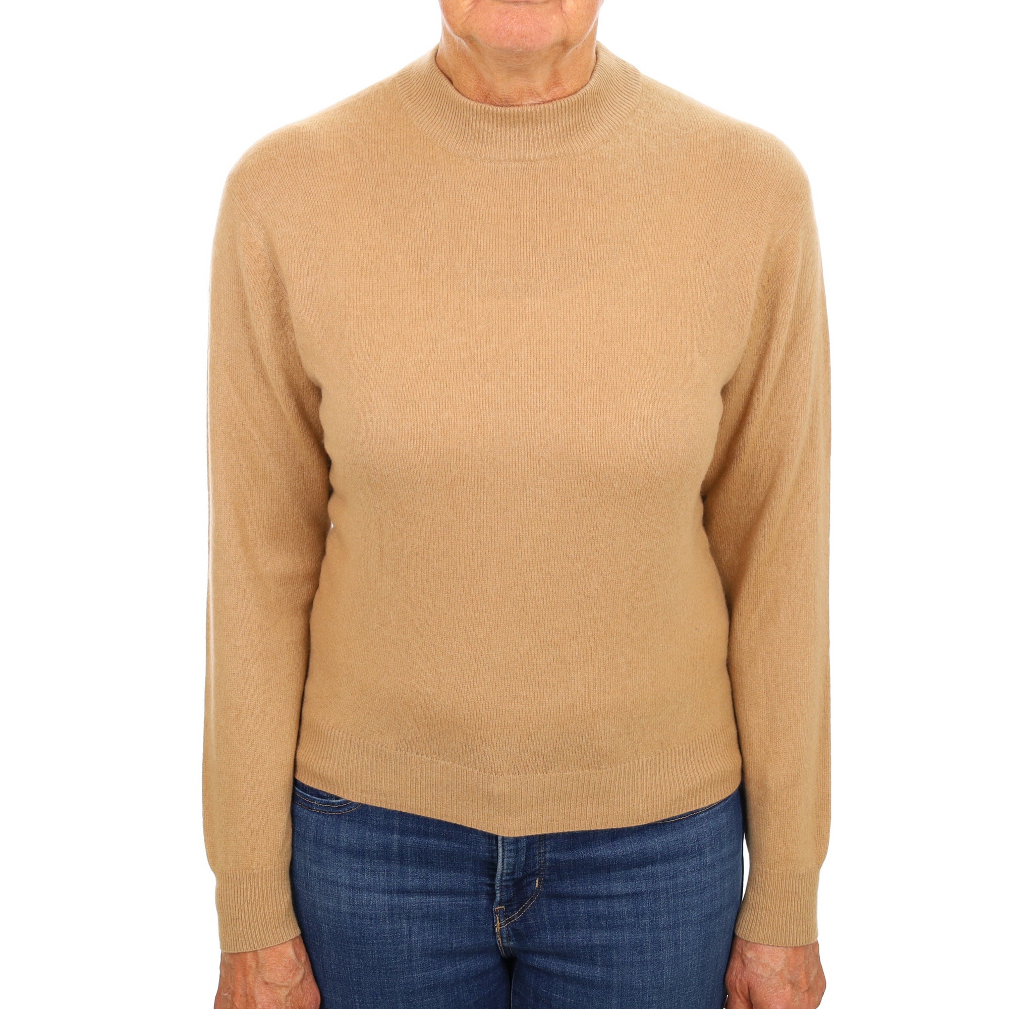 Butterscotch Brown Cashmere Turtle Neck Jumper Medium