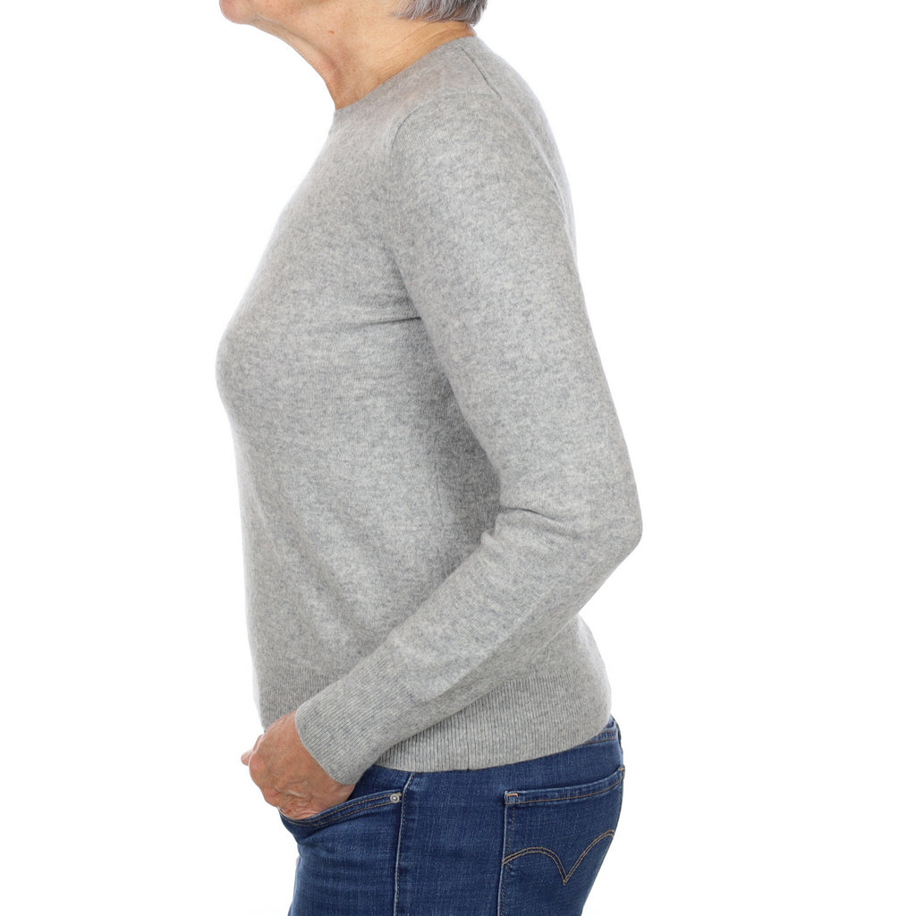 Smoke Grey Cashmere Crew Neck Jumper Medium