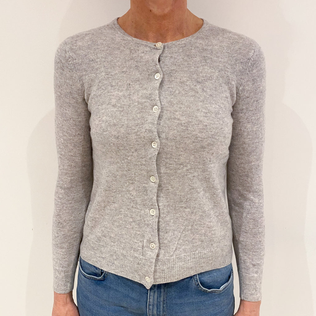 Smoke Grey Cashmere Cardigan Small