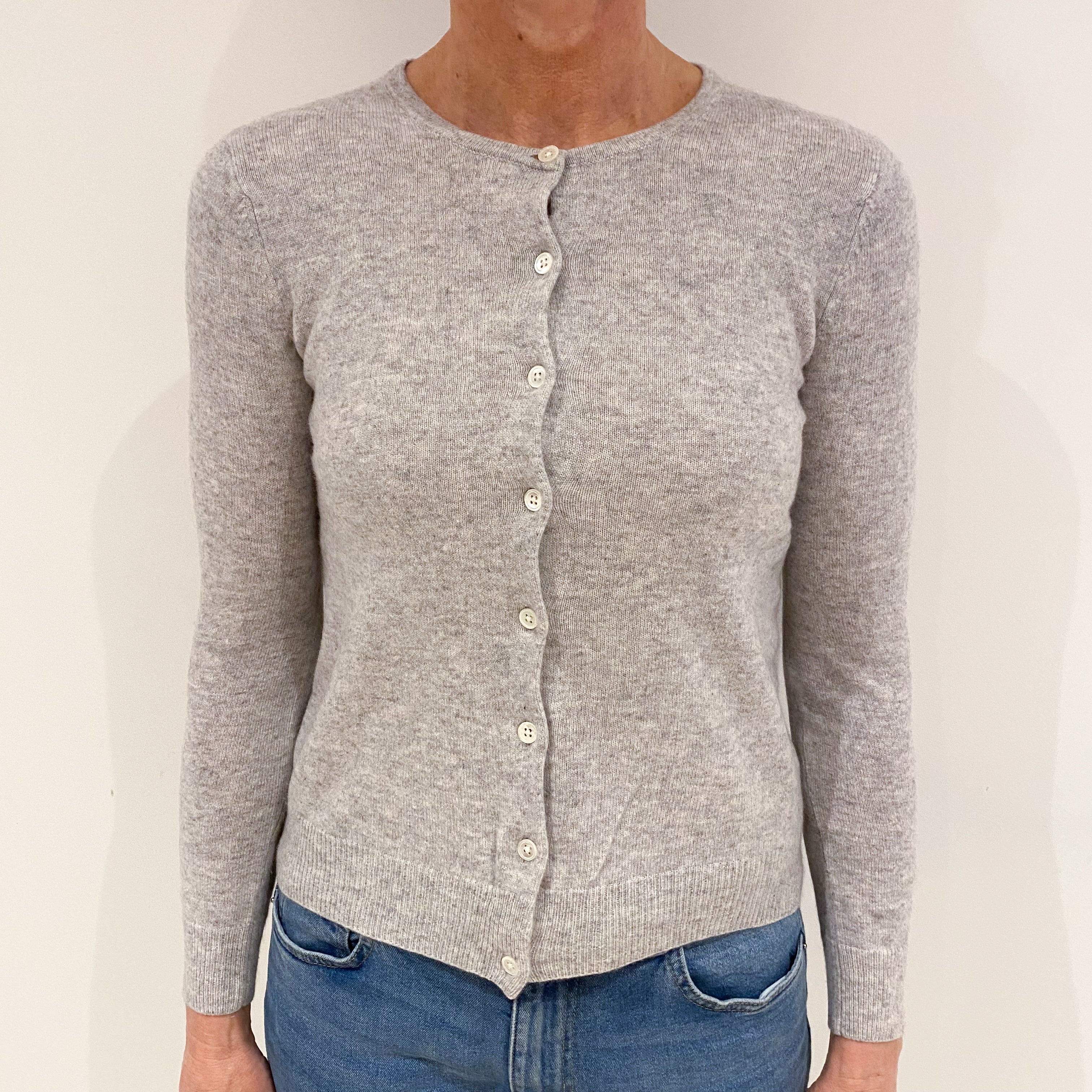 Smoke Grey Cashmere Cardigan Small