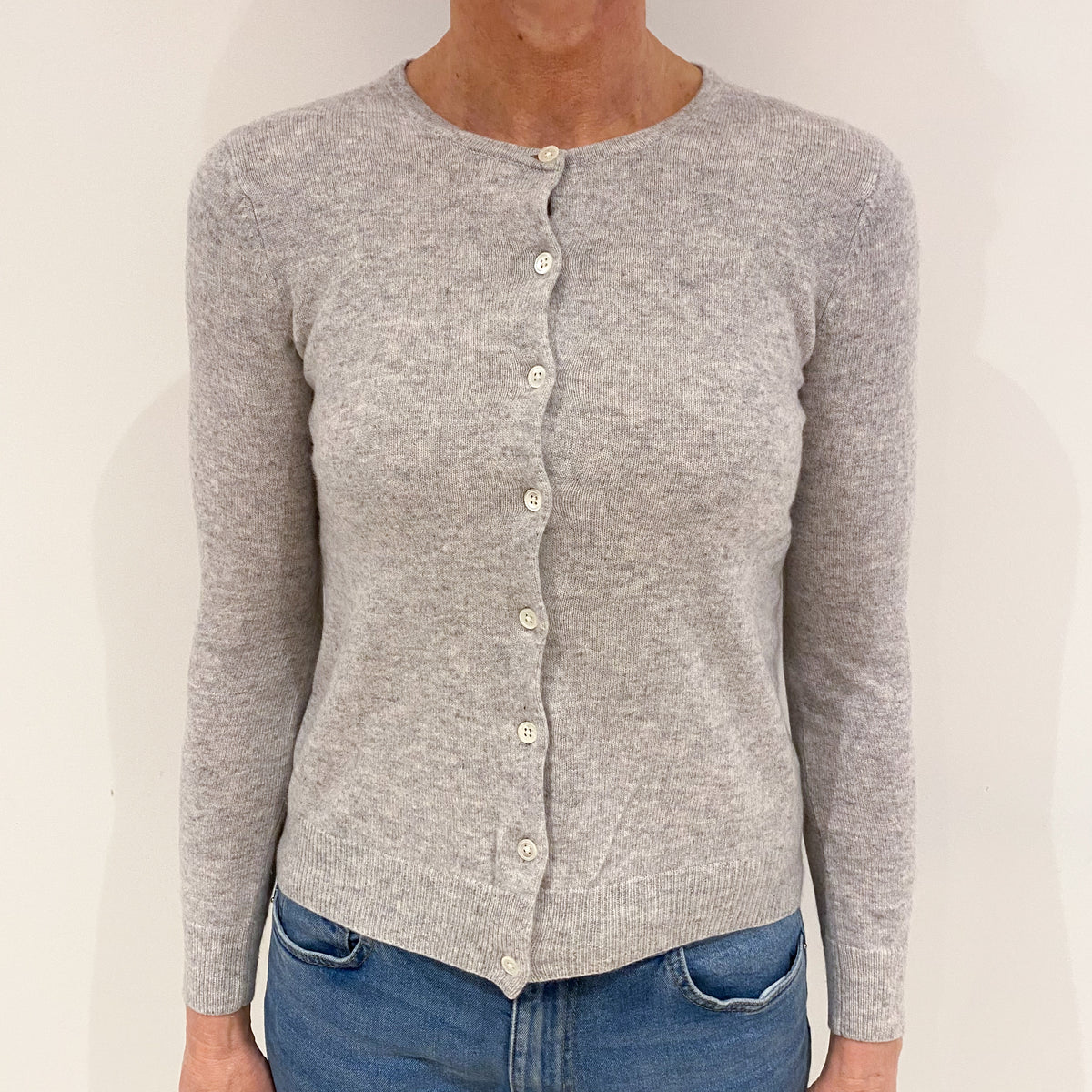 Smoke Grey Cashmere Cardigan Small