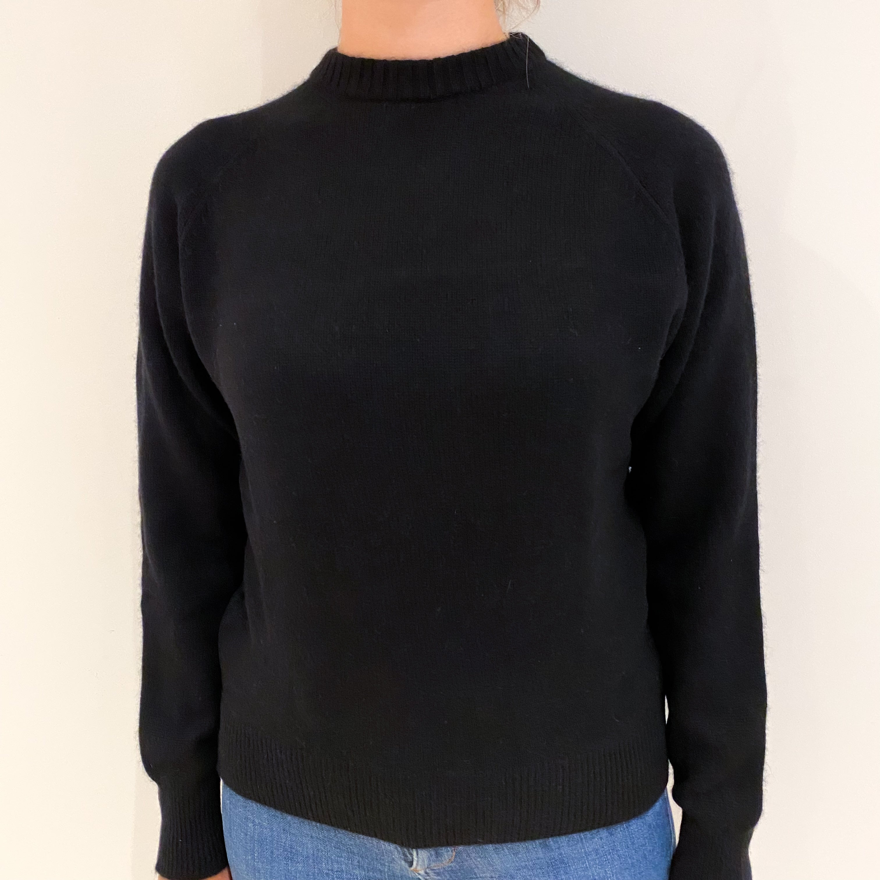 Theory Black Cashmere Crew Neck Jumper Small
