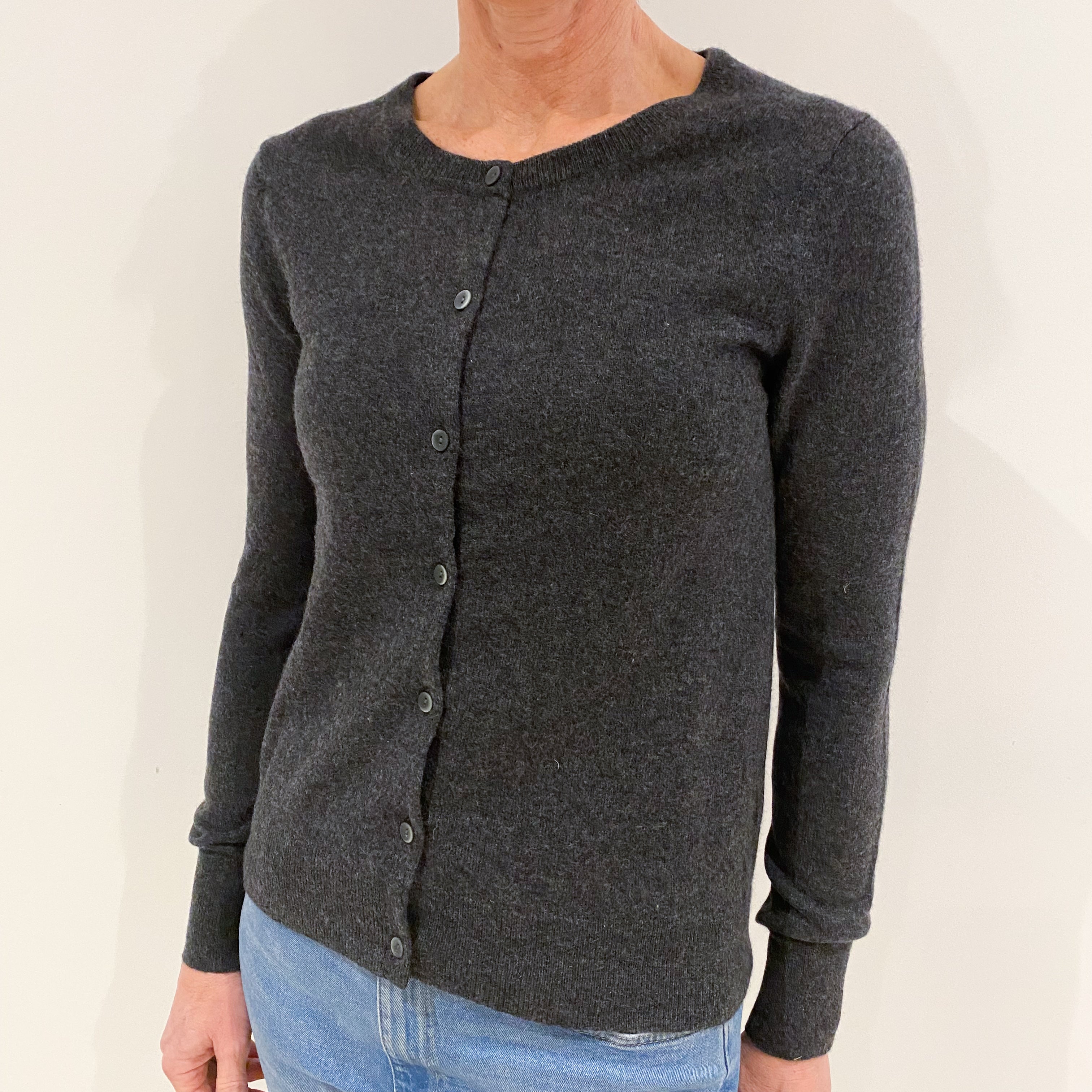 Slate Grey Cashmere Cardigan Small