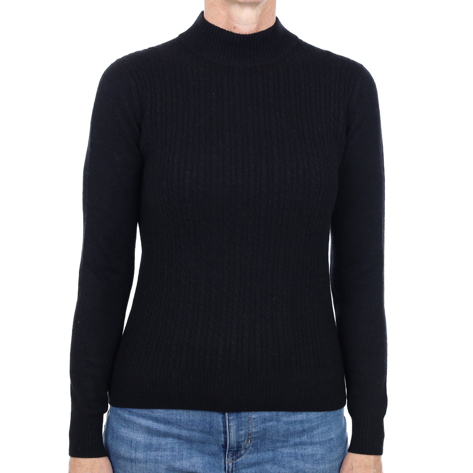 Black Cashmere Turtle Neck Jumper Small