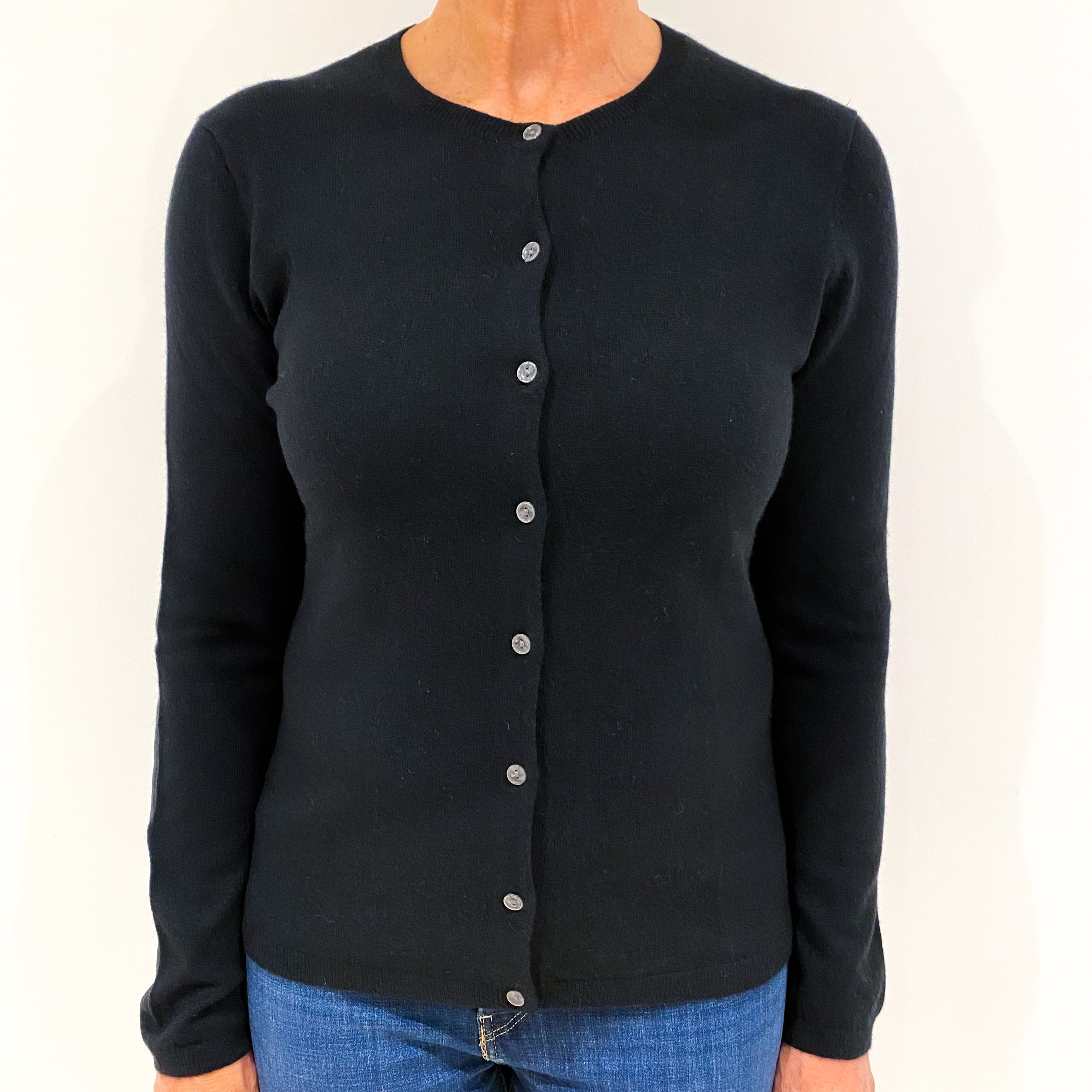 Black Cashmere Cardigan Medium