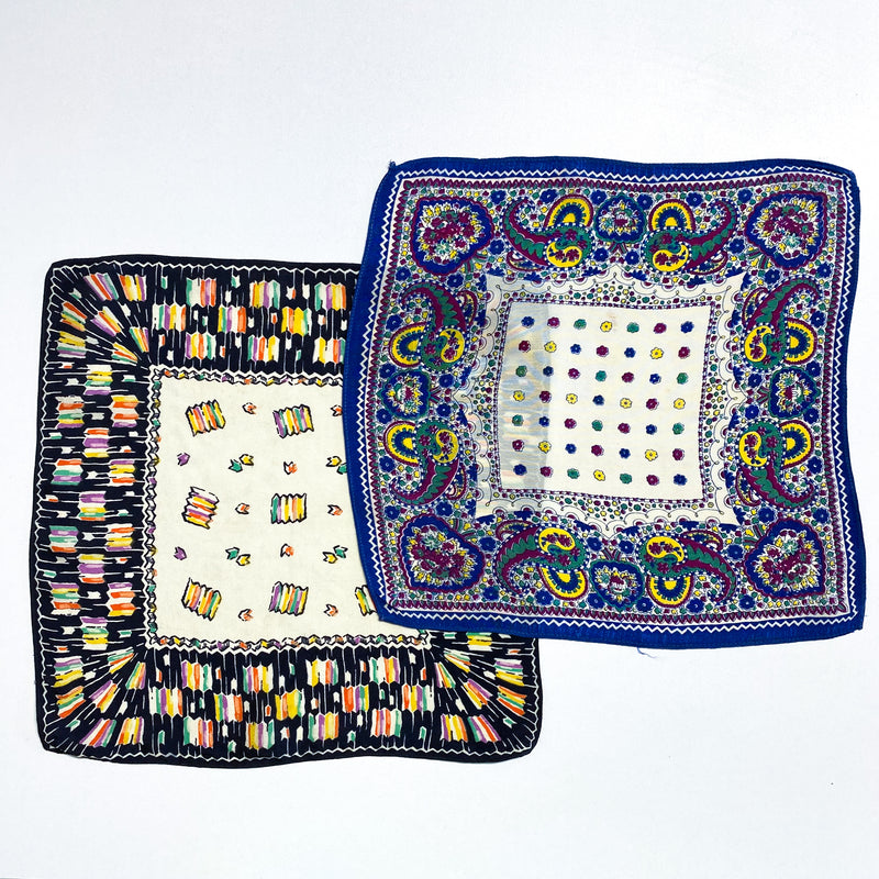 Pair of Small Vintage Silky Hankies