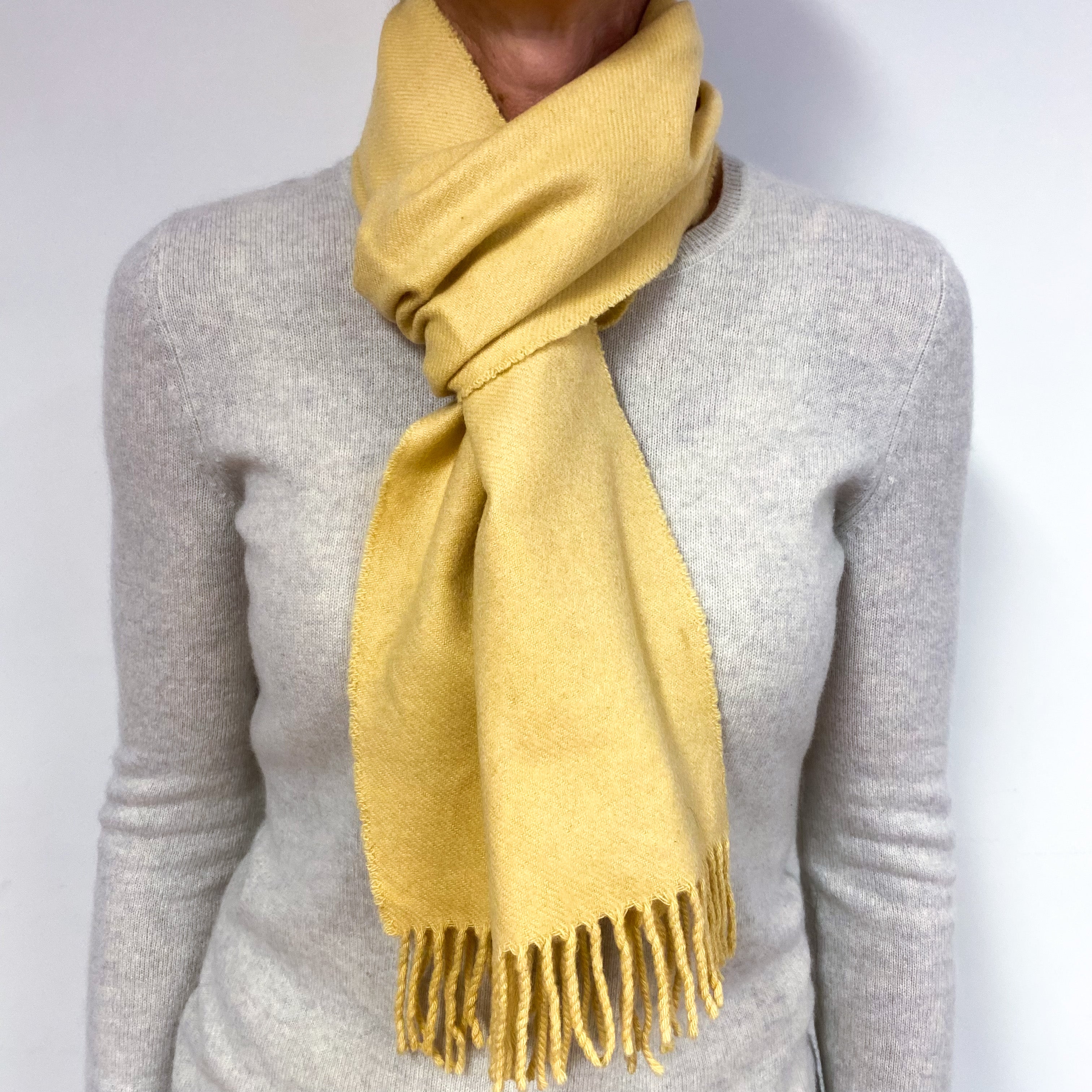 Vintage Pale Apricot Cashmere Scarf