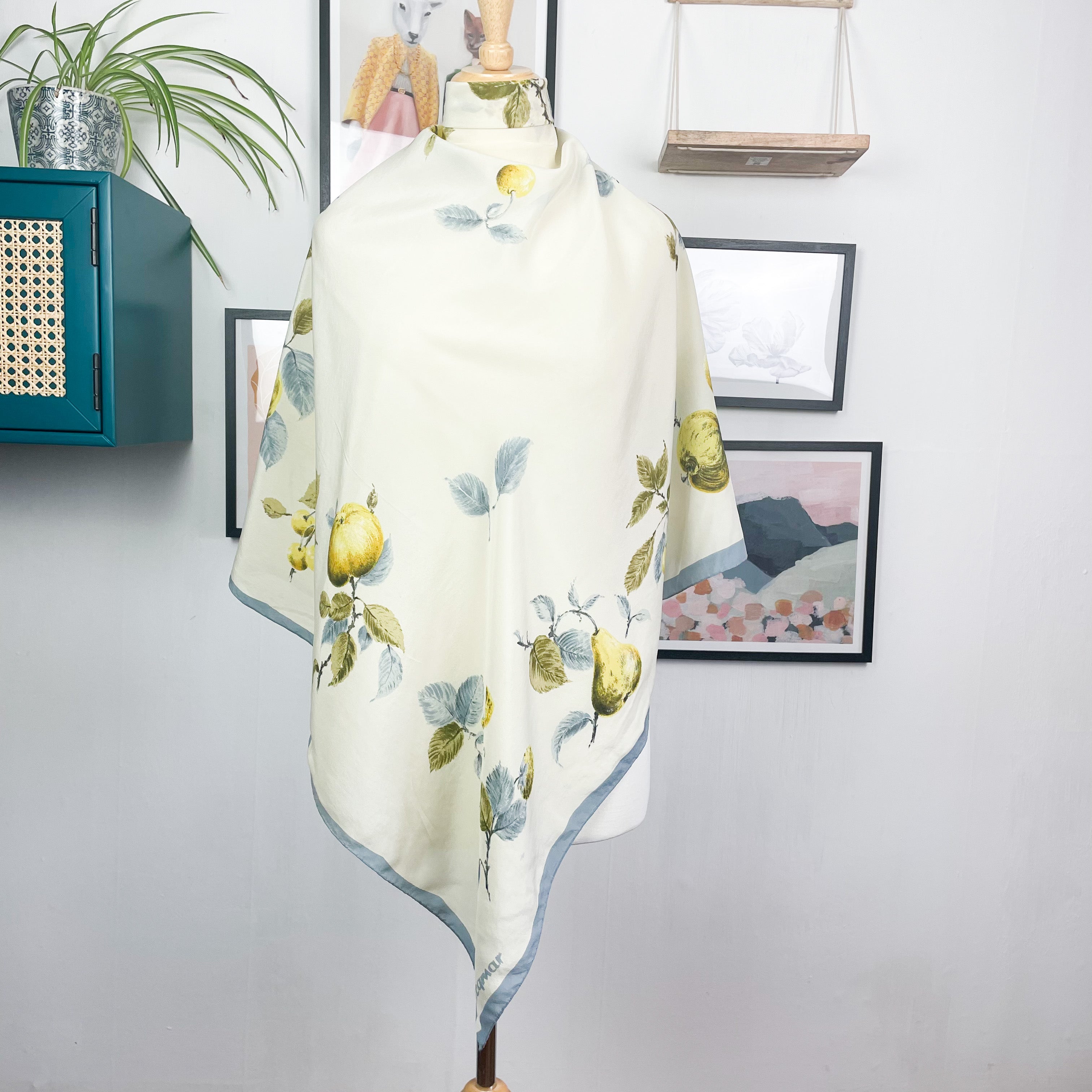 1960s Floral Jacqmar Vintage Silk Scarf