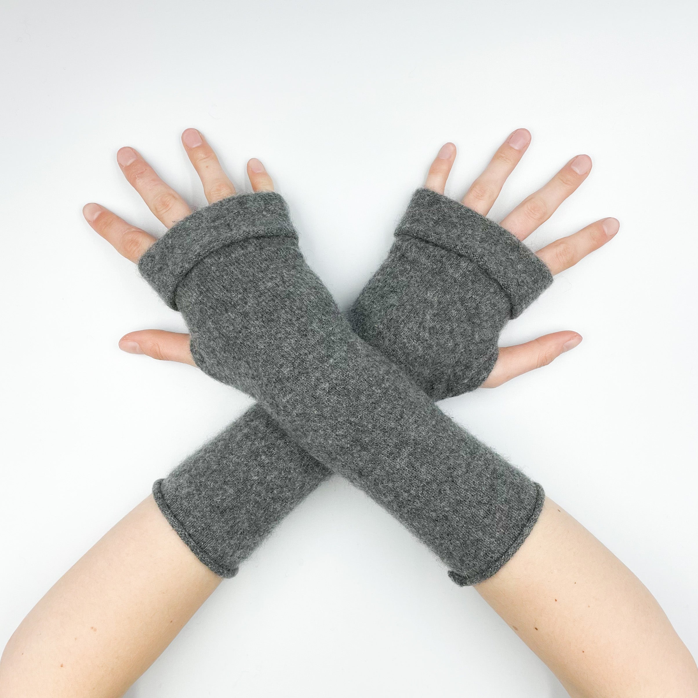 Slate Grey Fingerless Gloves