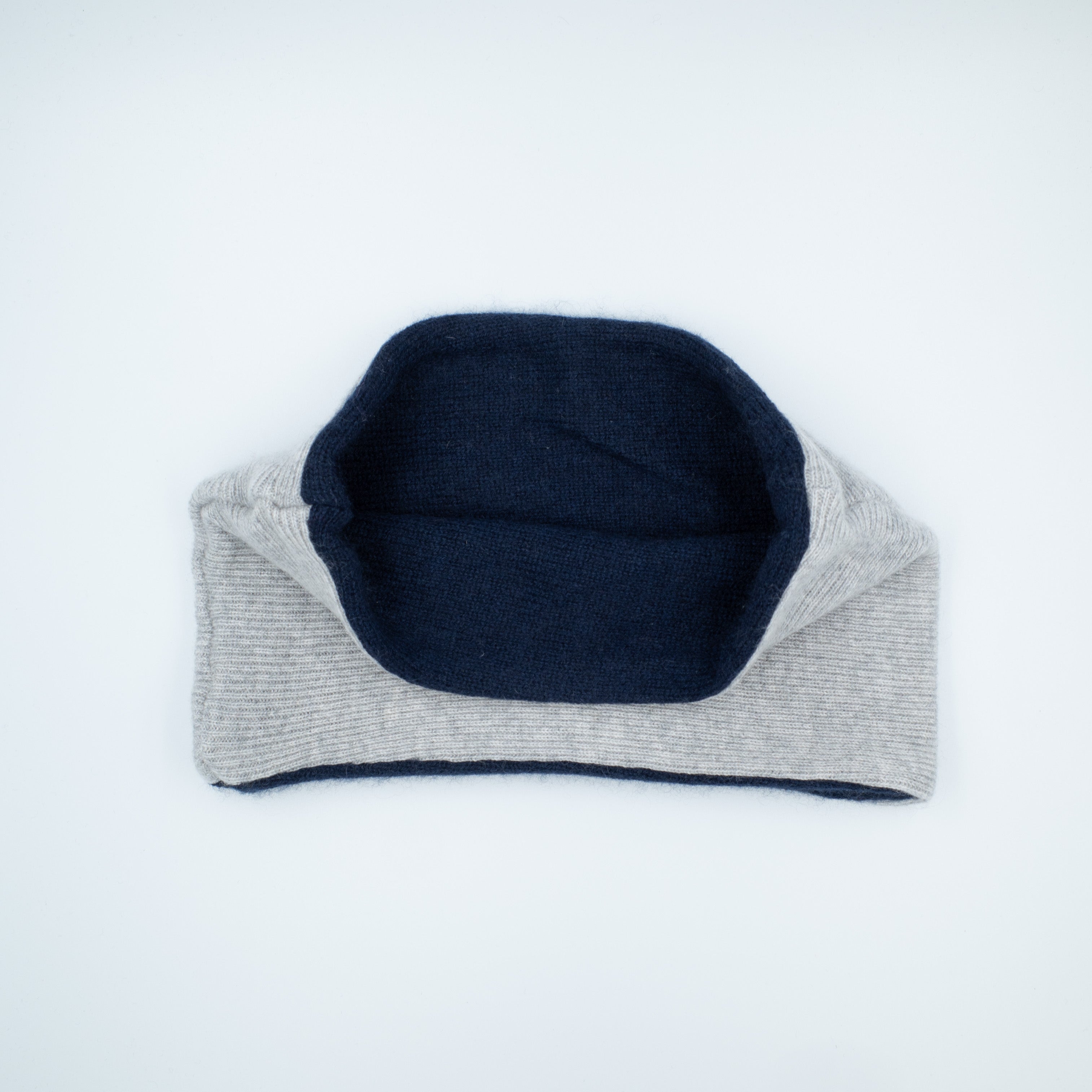 Grey and Navy Blue Neck Warmer