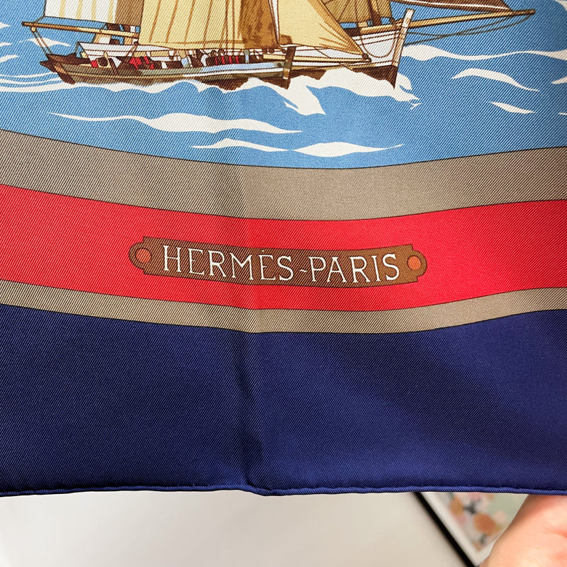 Unworn Boxed Hermes Belles Amures 2002 Vintage Silk Scarf