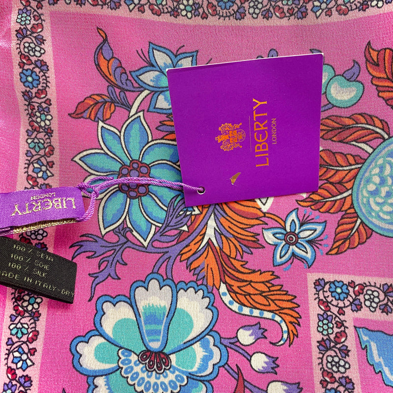 Liberty Tree of Life Designer Wrap Silk Scarf NEARLY NEW CASHMERE CO.
