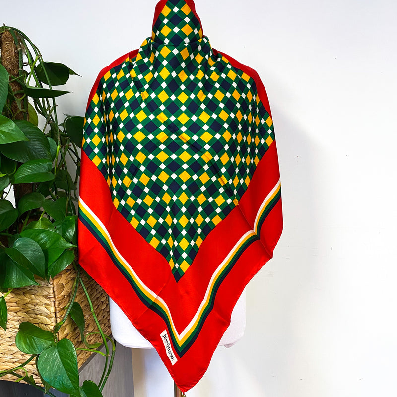 1970s Jean Pierre Vintage Silk Scarf