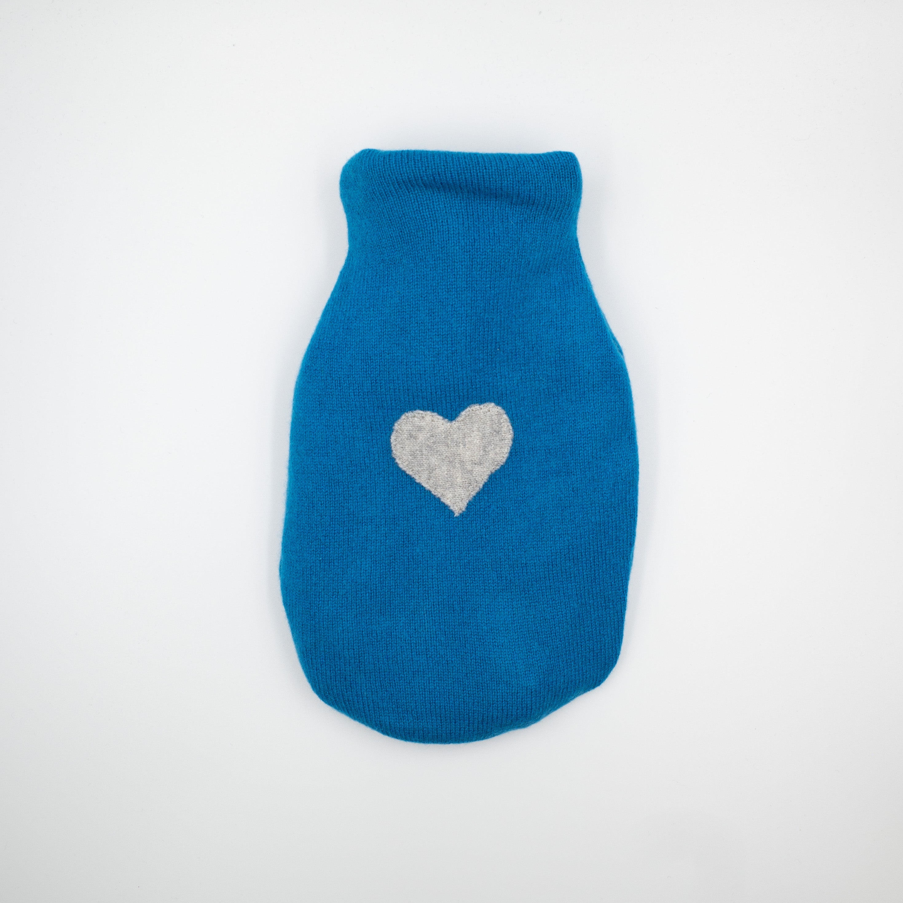 Peacock Blue Cashmere Small Hot Water Bottle