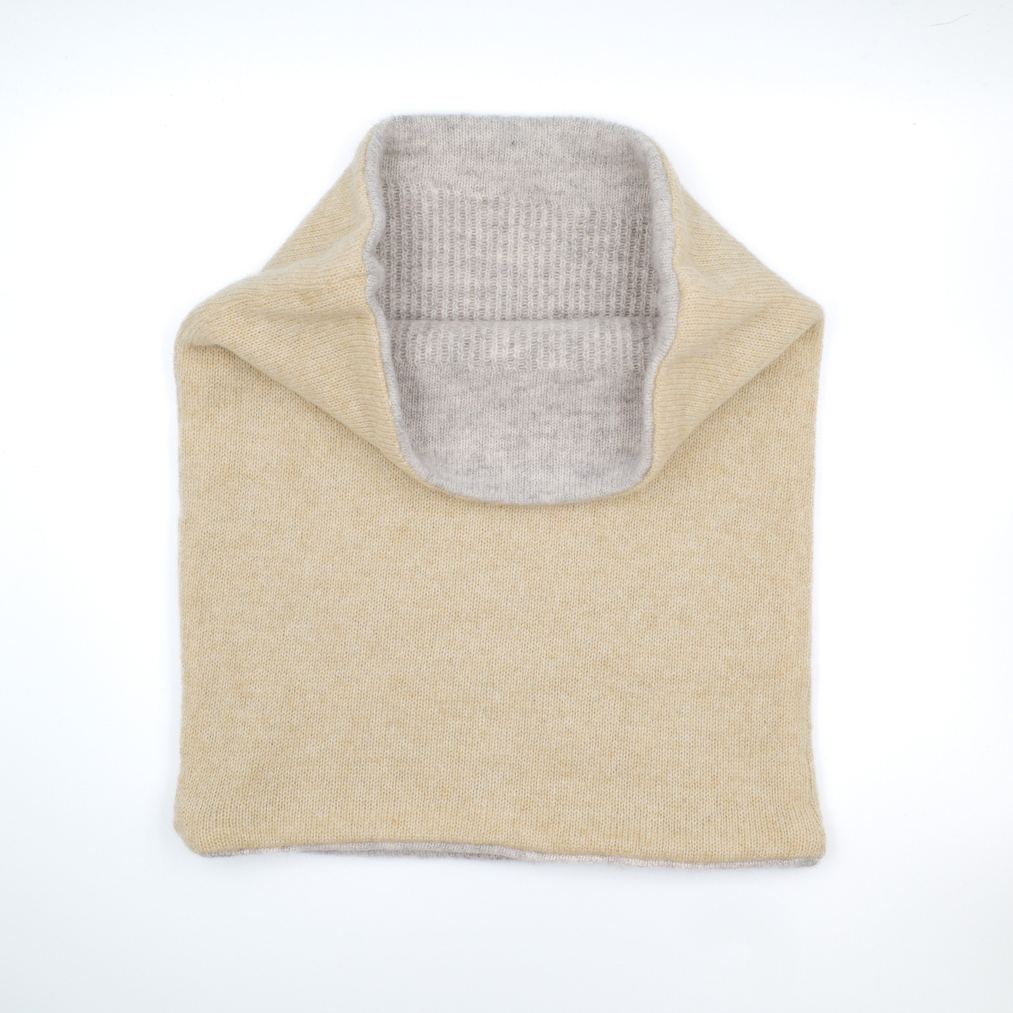 Honey Beige and Light Grey Luxury Double Layered Snood