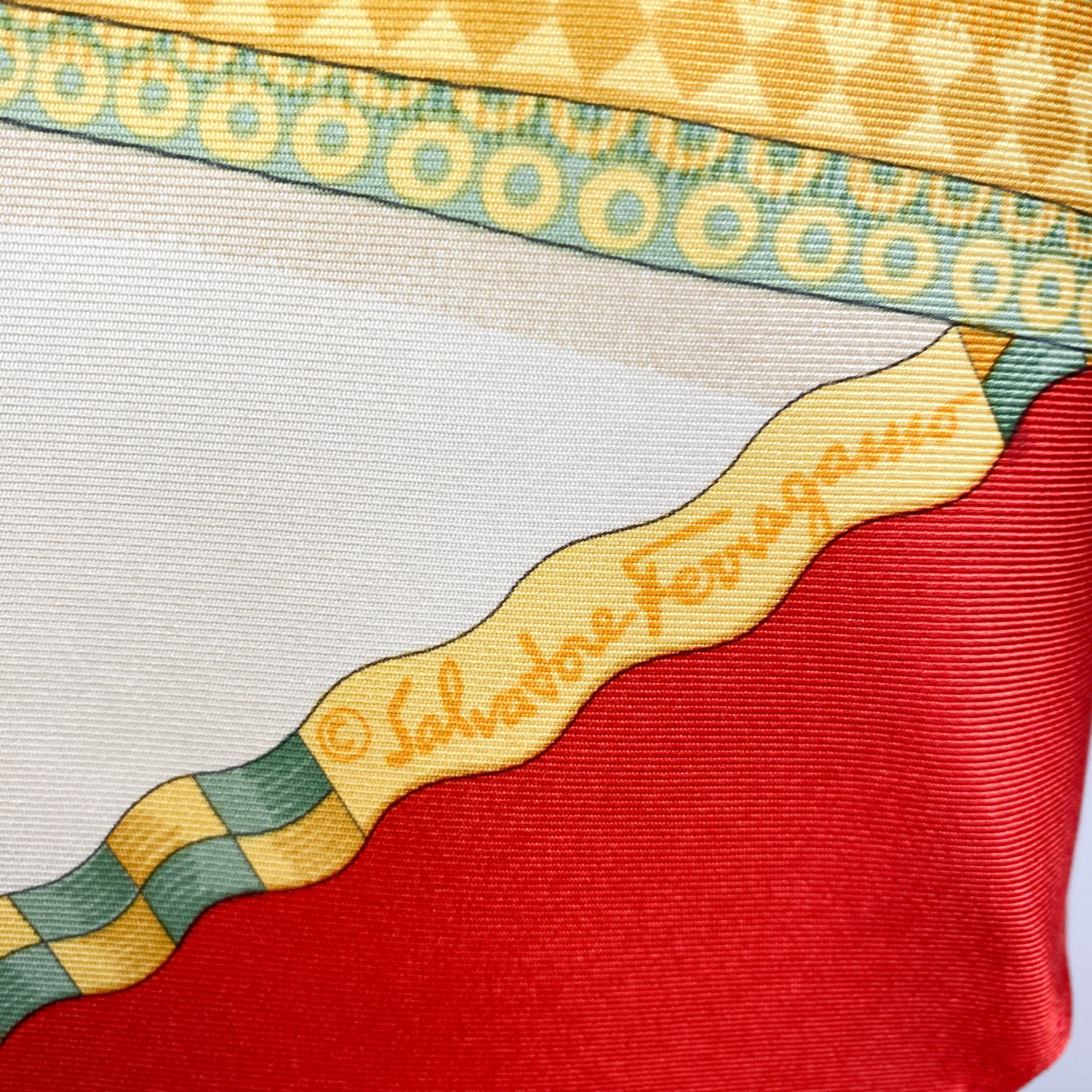 Salvatore Ferragamo Italian Designer Silk Scarf