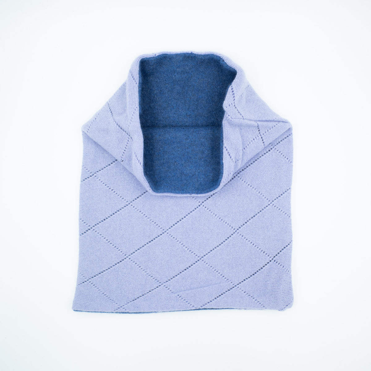 Lilac Diamond and Ink Blue Luxury Double Layered Snood